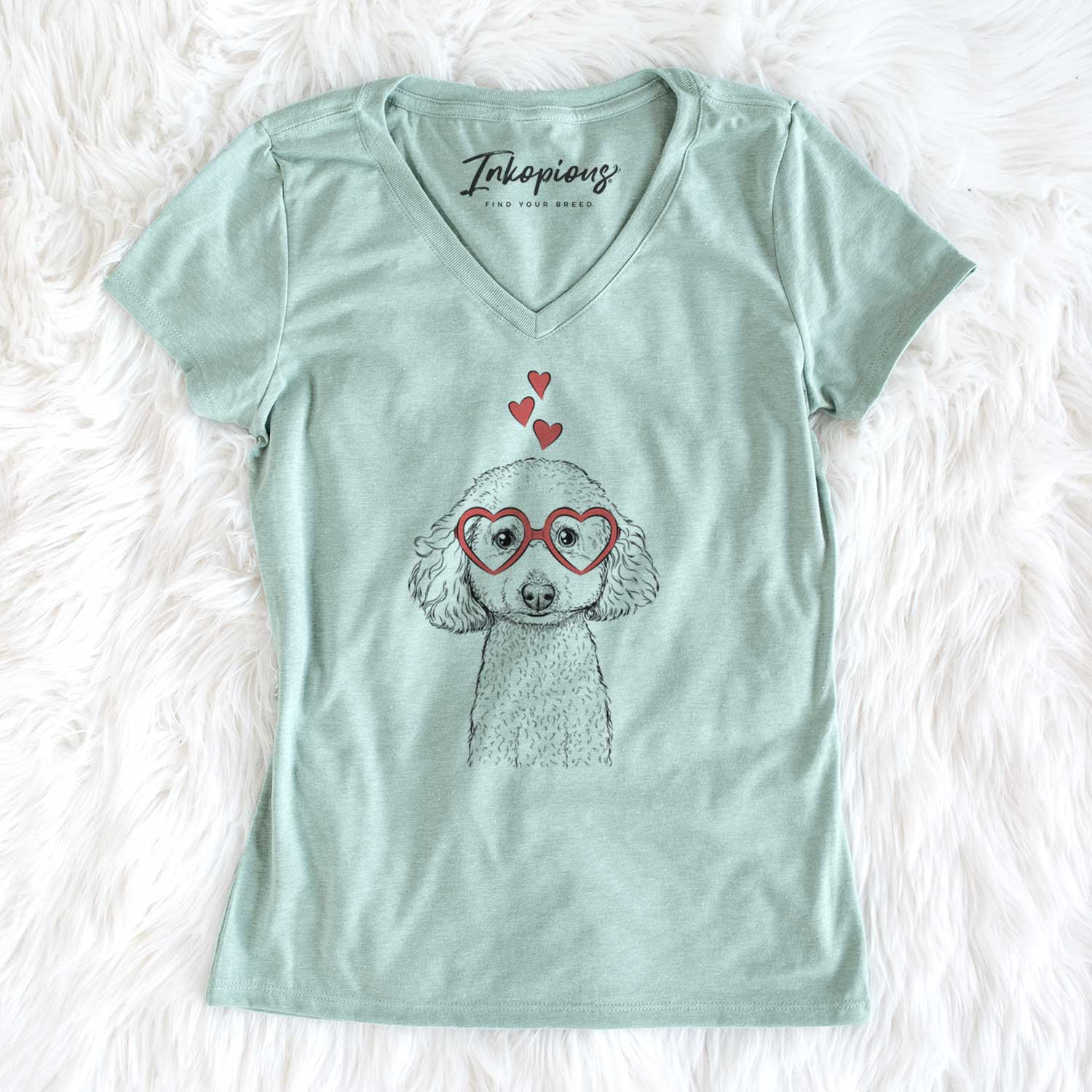 Valentine Guinness the Toy Poodle Mix - Women's V-neck Shirt