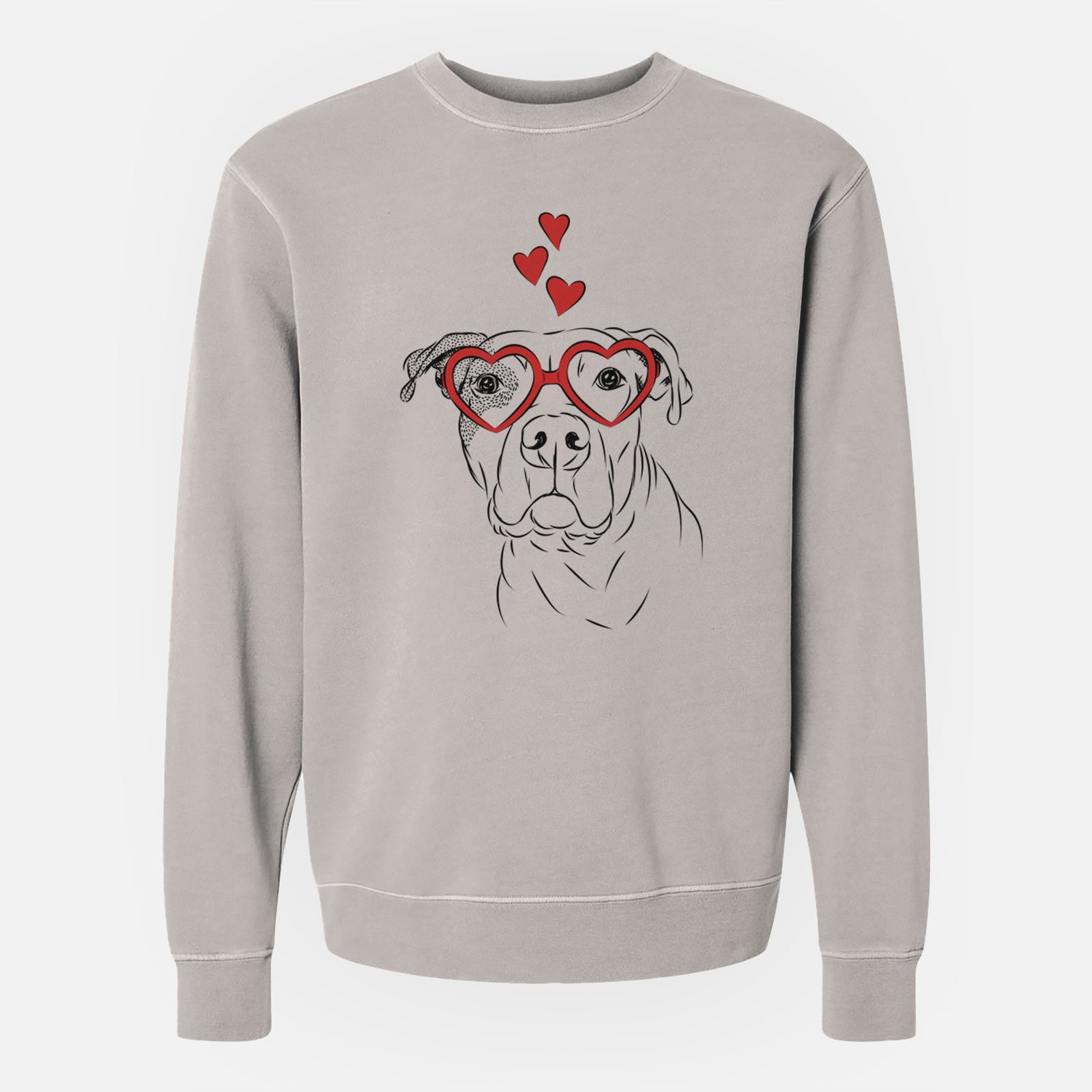 Valentine Gummy the Pitbull - Unisex Pigment Dyed Crew Sweatshirt
