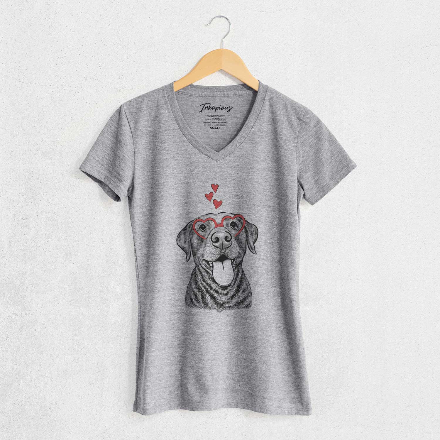 Valentine Gwen the Labrador Retriever - Women's V-neck Shirt
