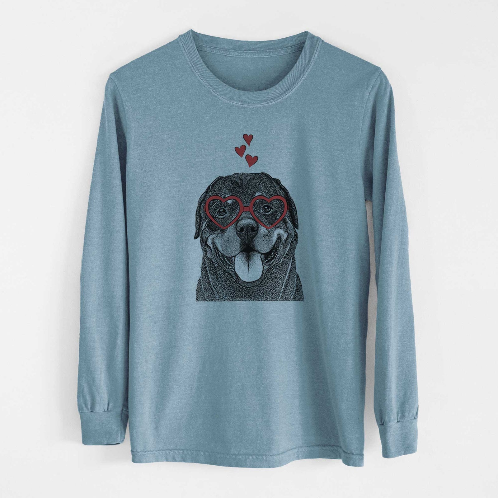 Valentine Hagan the Rottweiler - Heavyweight 100% Cotton Long Sleeve