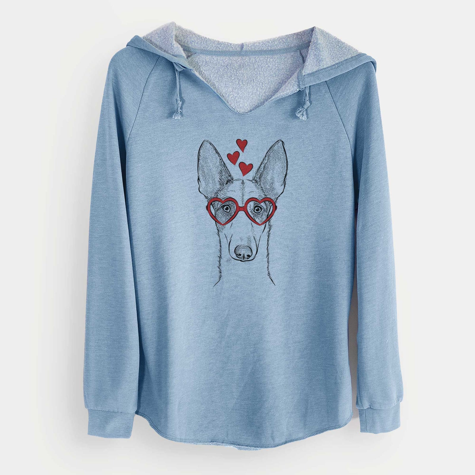 Valentine Halo the Ibizan Sight Hound - Cali Wave Hooded Sweatshirt