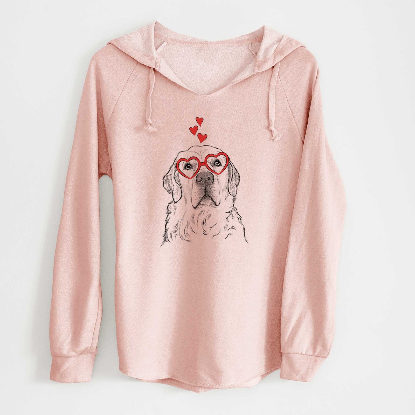 Valentine Hank the Irish Cream Golden Retriever - Cali Wave Hooded Sweatshirt