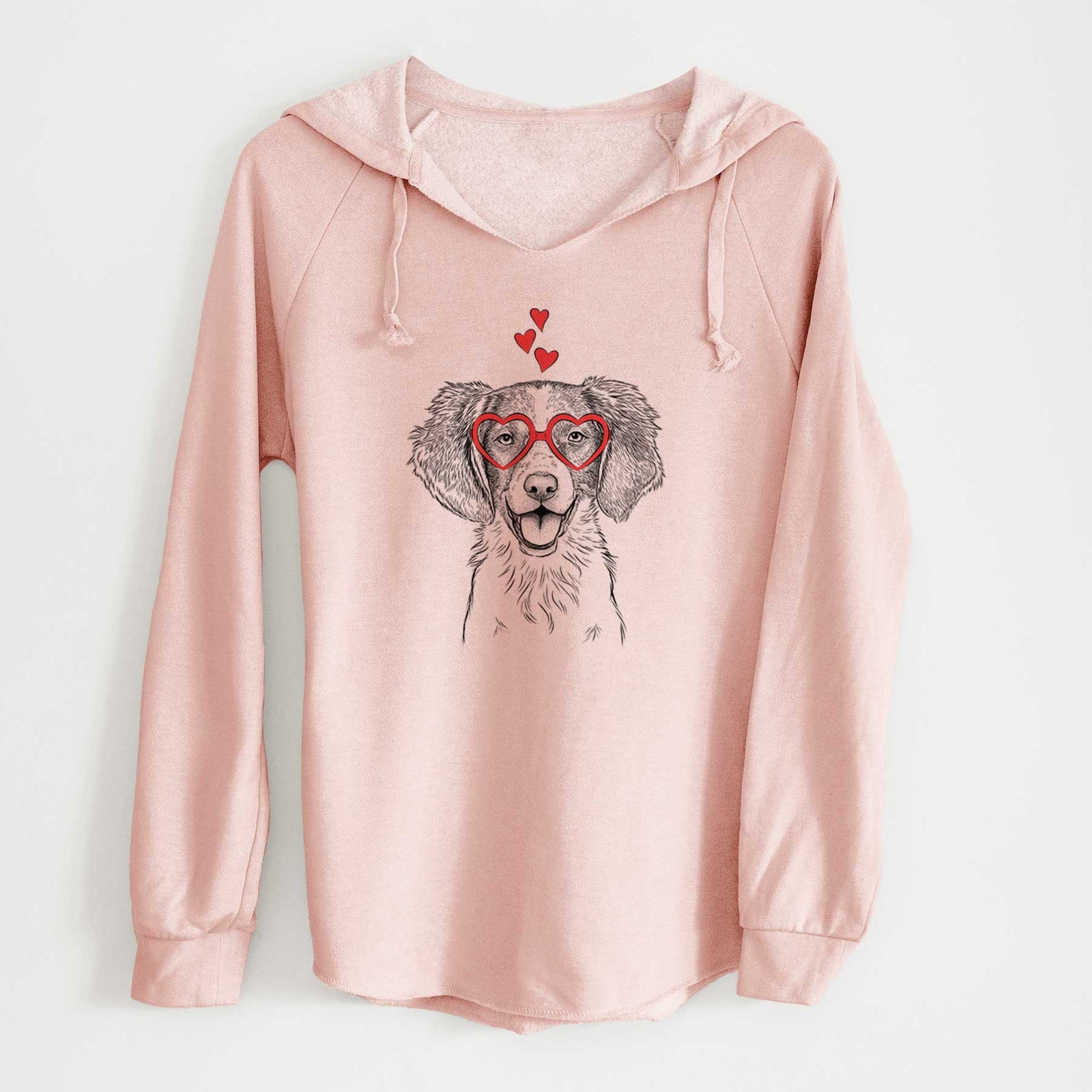 Valentine Happy Holly the Brittany Spaniel - Cali Wave Hooded Sweatshirt