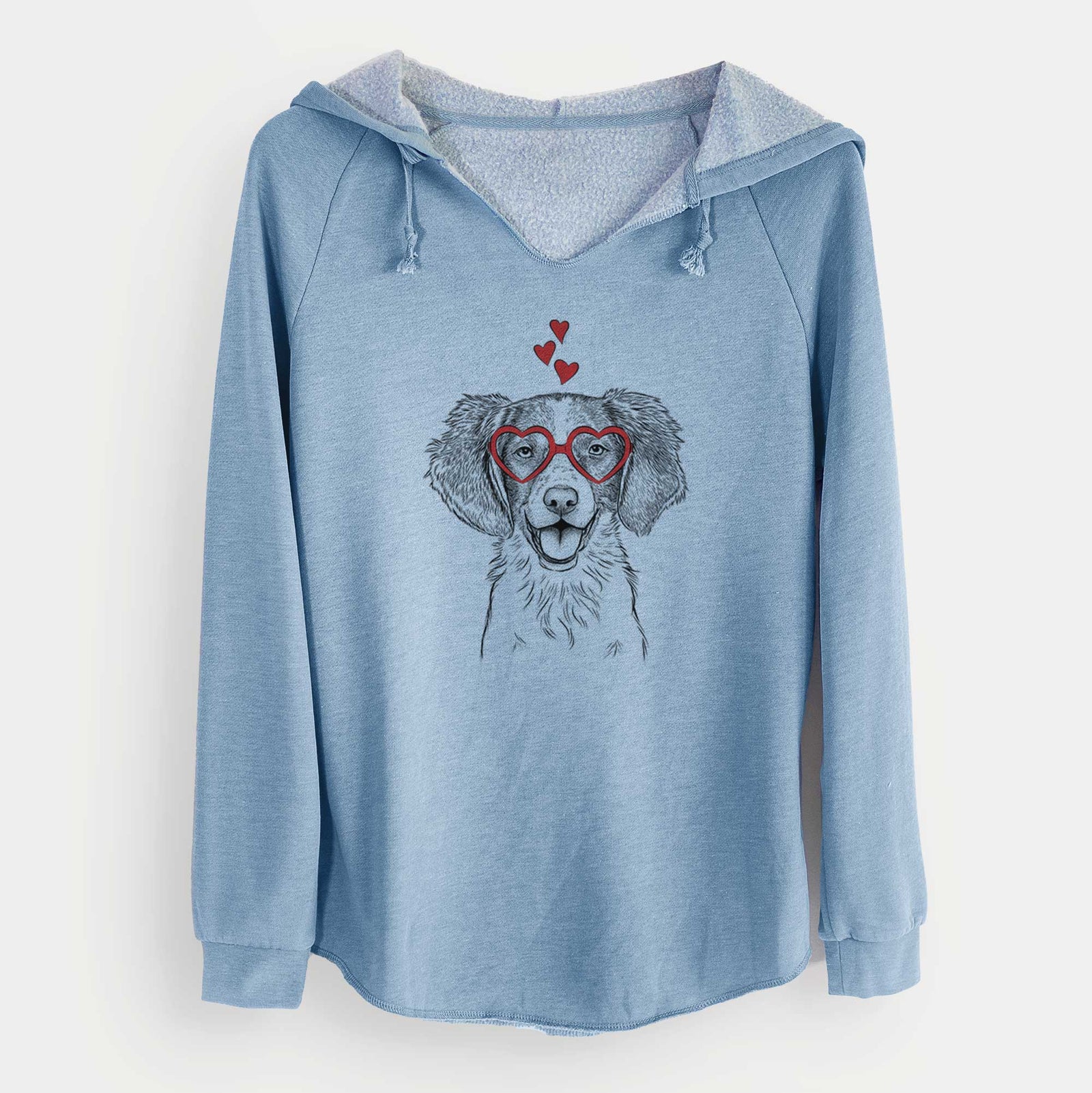 Valentine Happy Holly the Brittany Spaniel - Cali Wave Hooded Sweatshirt