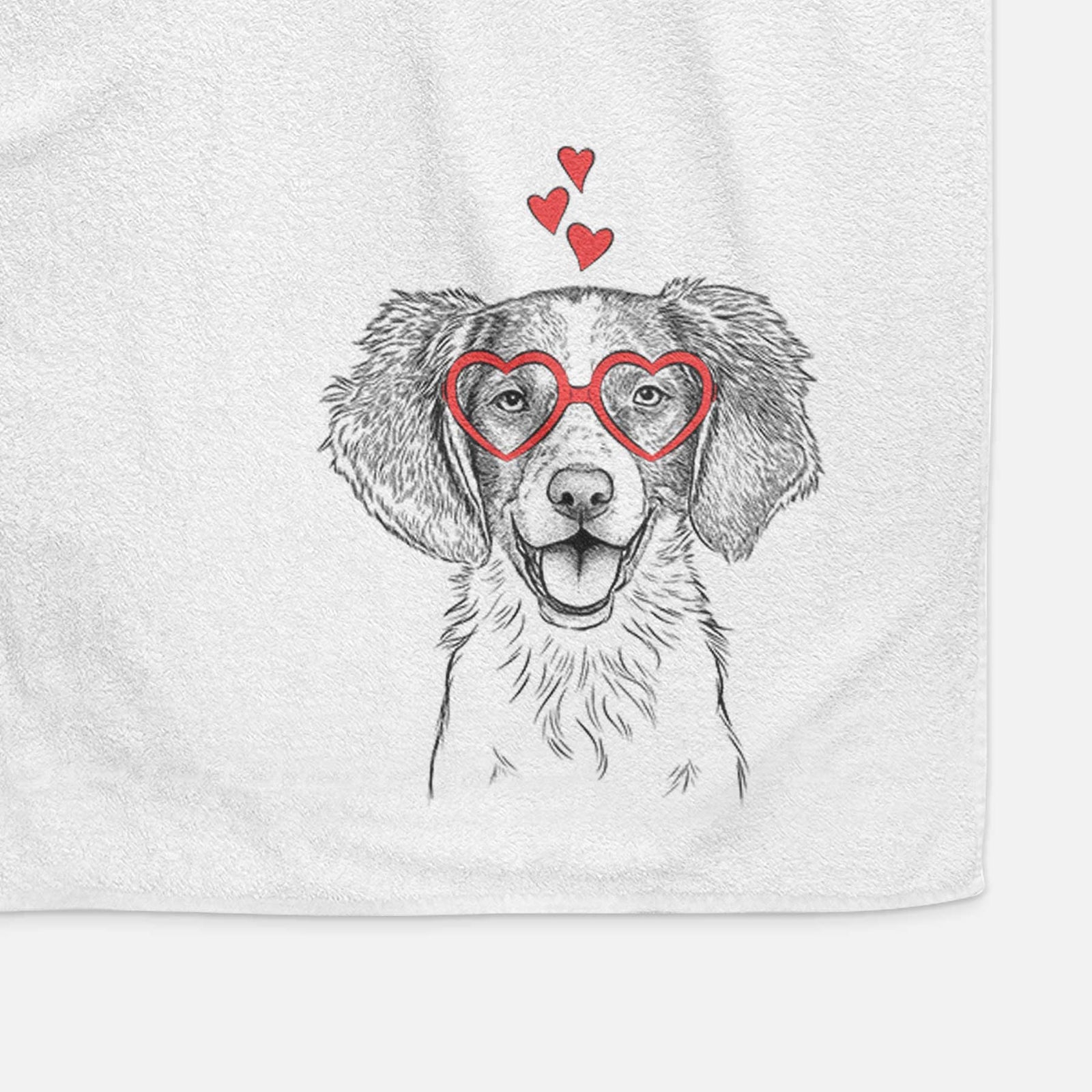 Happy Holly the Brittany Spaniel Decorative Hand Towel