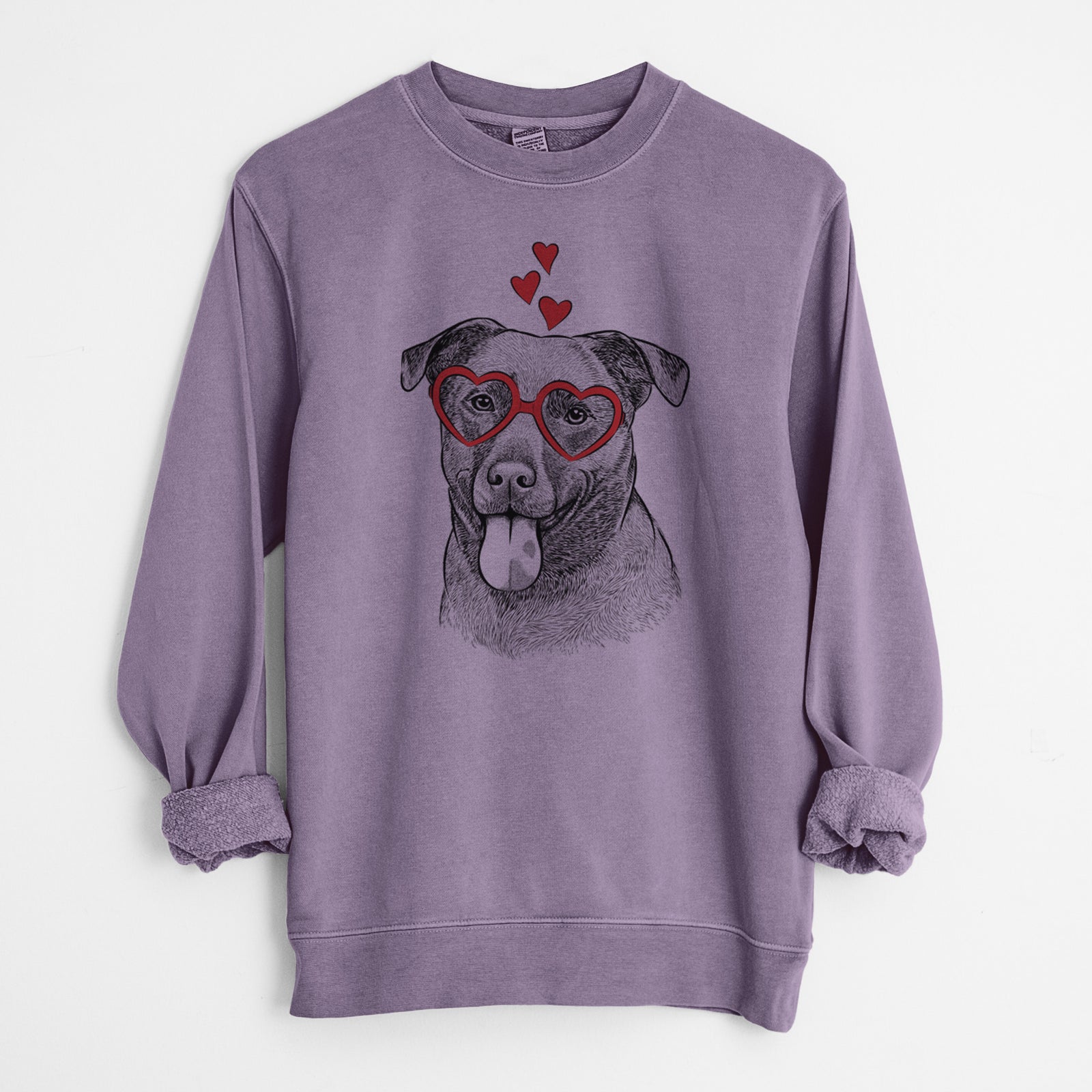 Valentine Harbor the Mixed Breed - Unisex Pigment Dyed Crew Sweatshirt