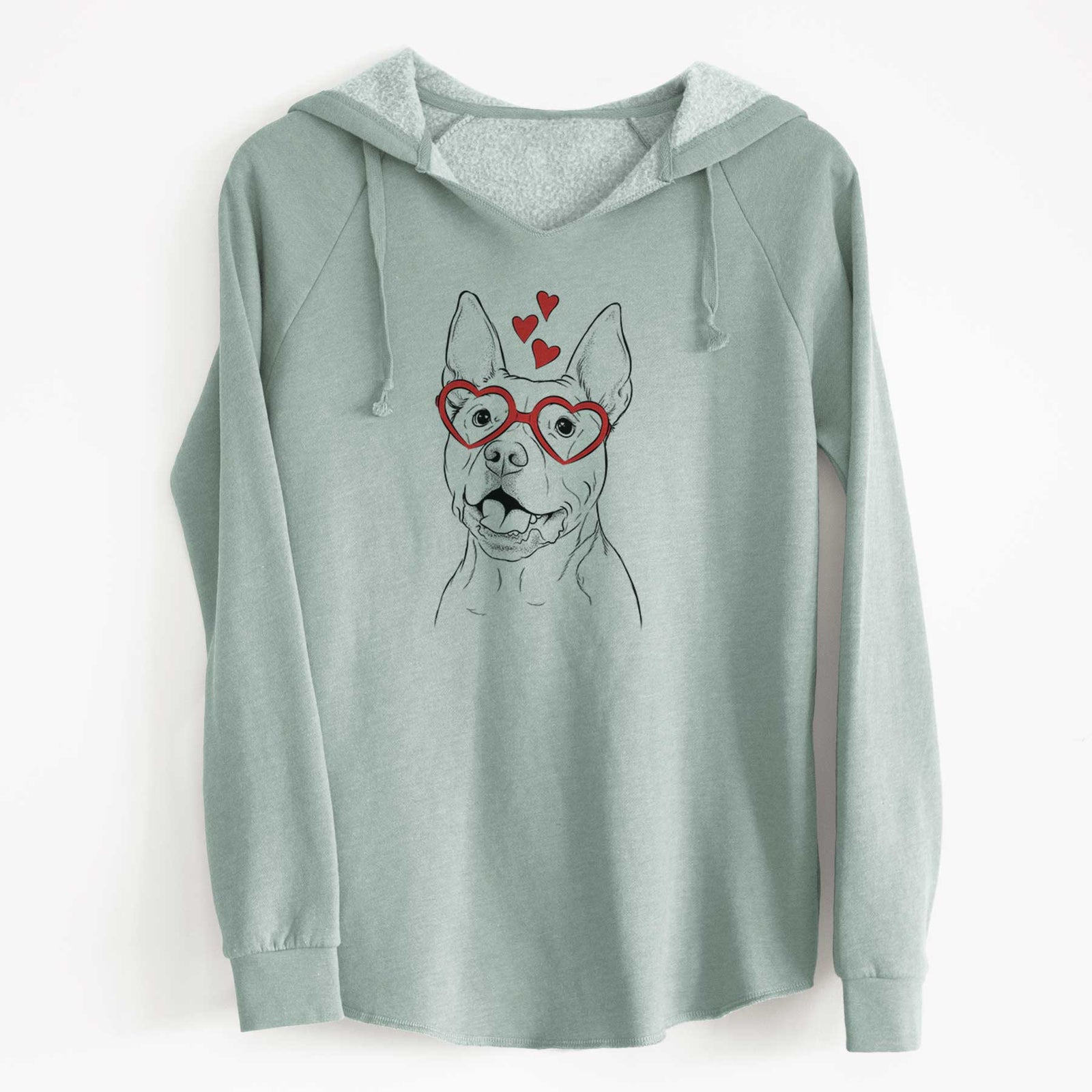 Valentine Harley the Pitbull - Cali Wave Hooded Sweatshirt