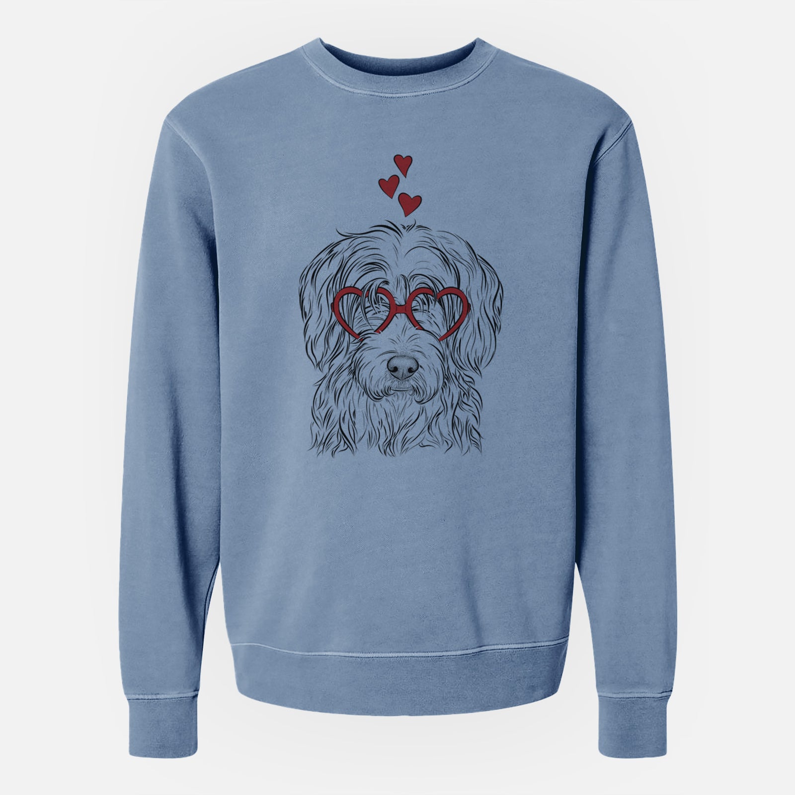 Valentine Harry the Mixed Breed - Unisex Pigment Dyed Crew Sweatshirt