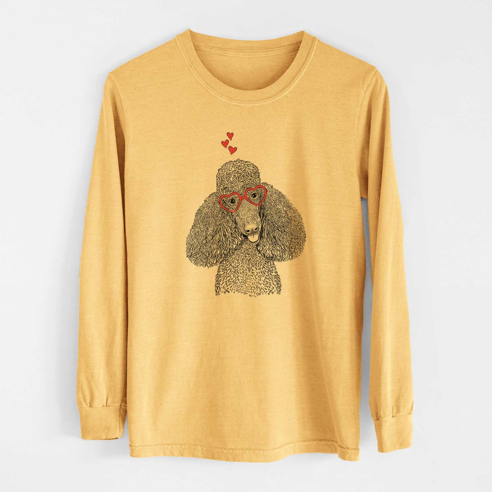 Valentine Henry the Standard Poodle - Heavyweight 100% Cotton Long Sleeve