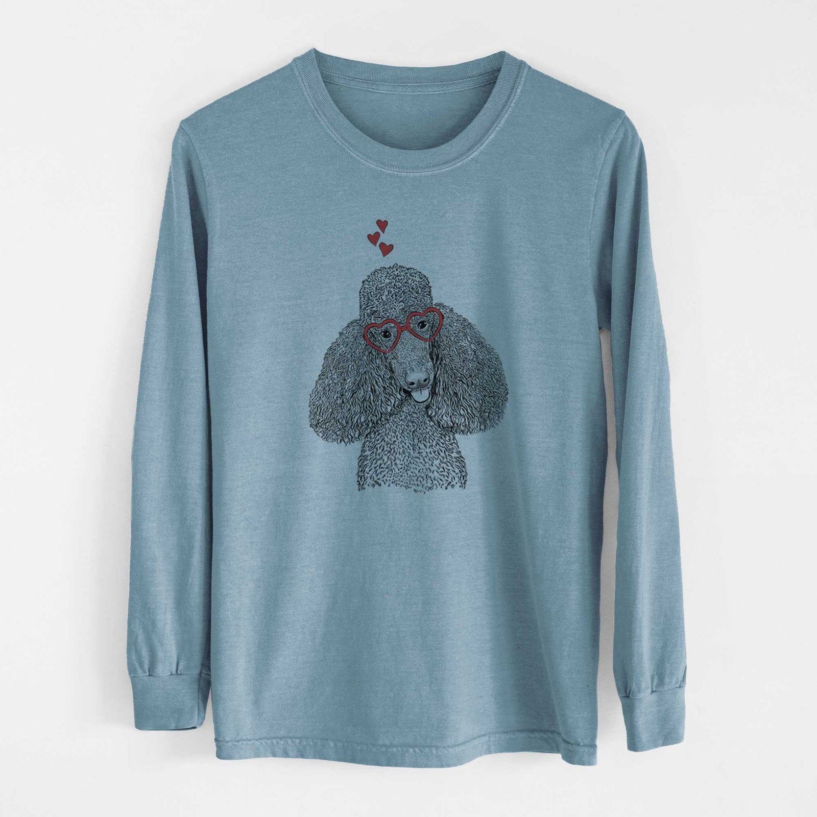 Valentine Henry the Standard Poodle - Heavyweight 100% Cotton Long Sleeve