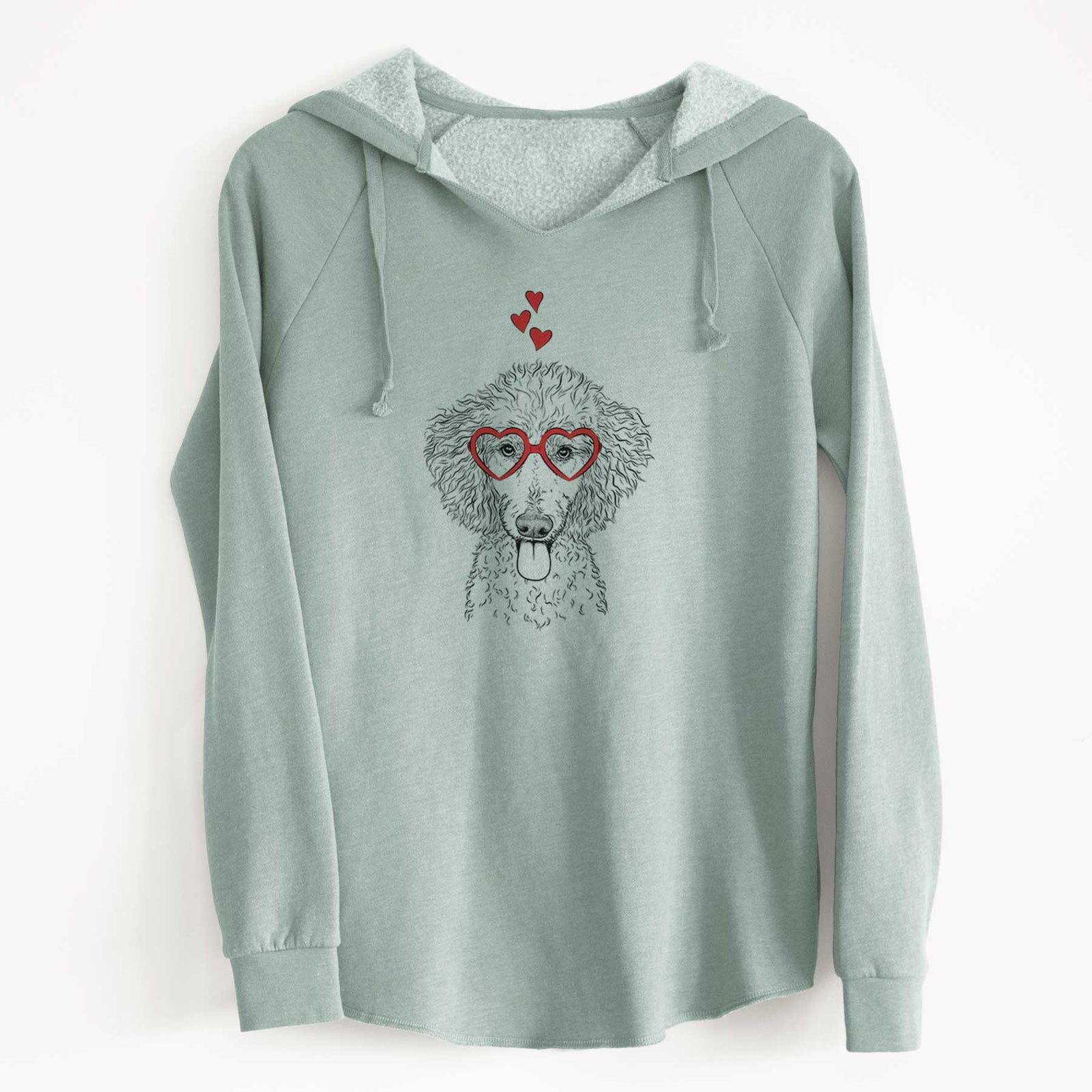 Valentine Henry the White Standard Poodle - Cali Wave Hooded Sweatshirt
