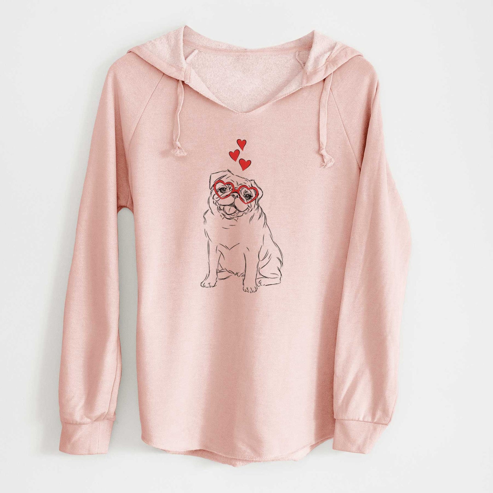 Valentine Higgins the Pug - Cali Wave Hooded Sweatshirt