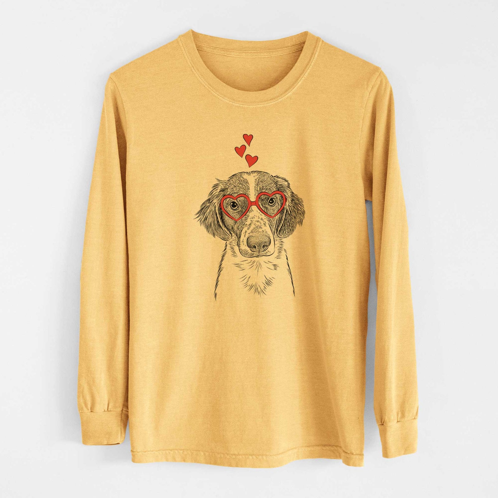 Valentine Holly the Brittany Spaniel - Heavyweight 100% Cotton Long Sleeve