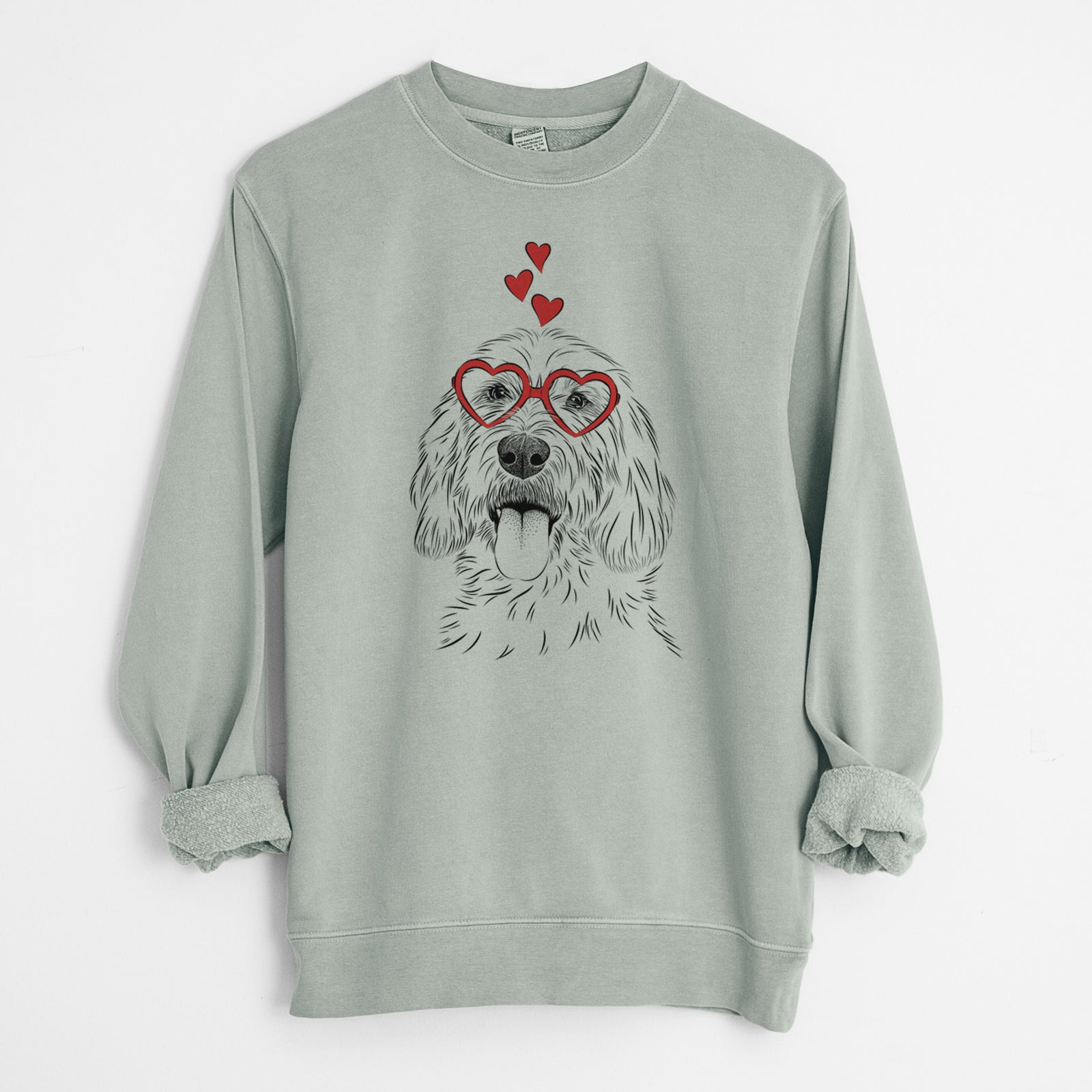 Valentine Homer the Grand Basset Griffon Vendeen - Unisex Pigment Dyed Crew Sweatshirt