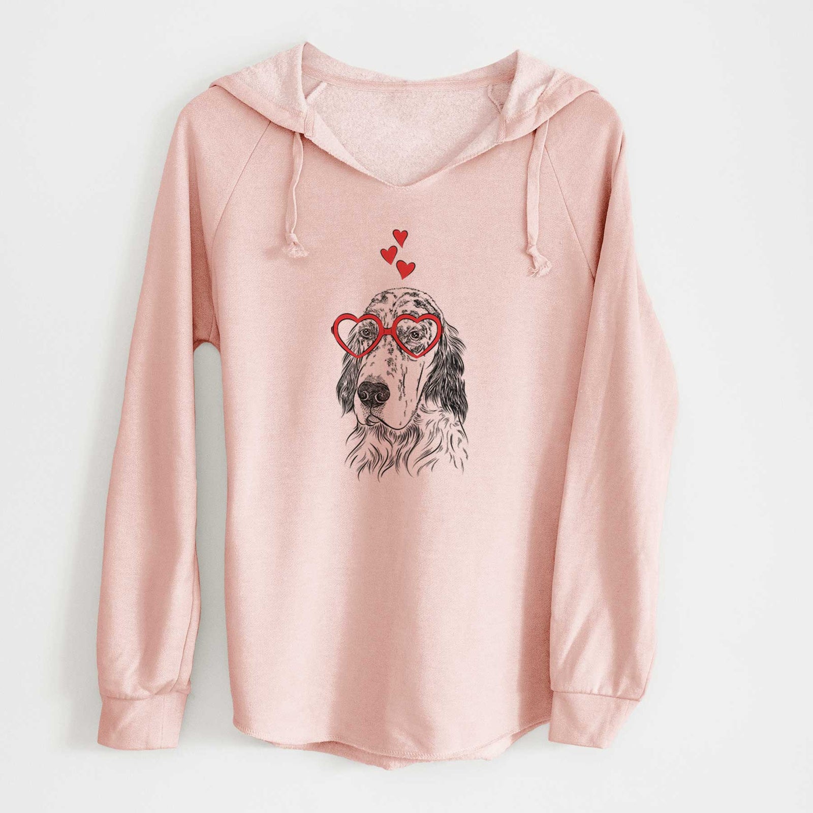 Valentine Hutch the English Setter - Cali Wave Hooded Sweatshirt