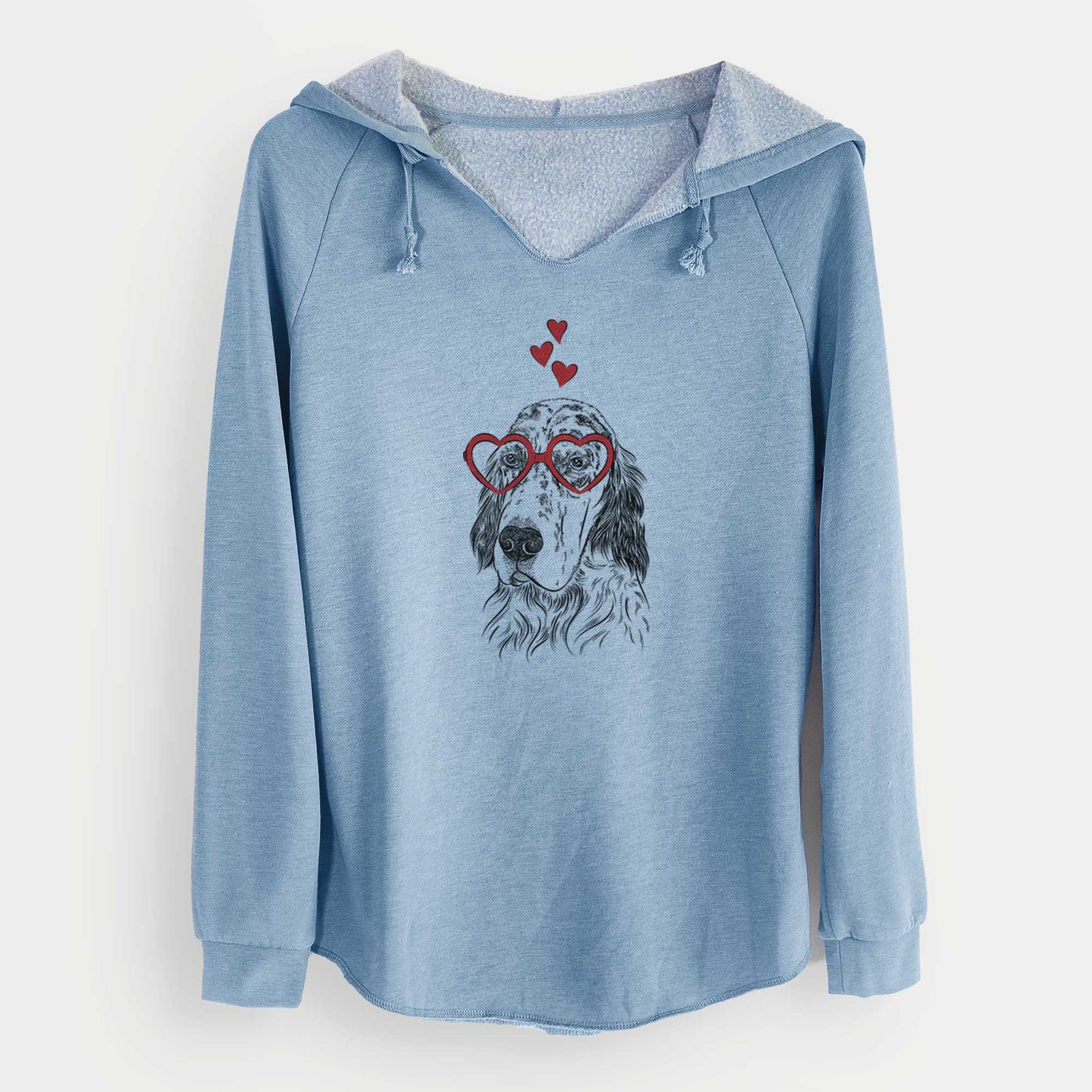 Valentine Hutch the English Setter - Cali Wave Hooded Sweatshirt