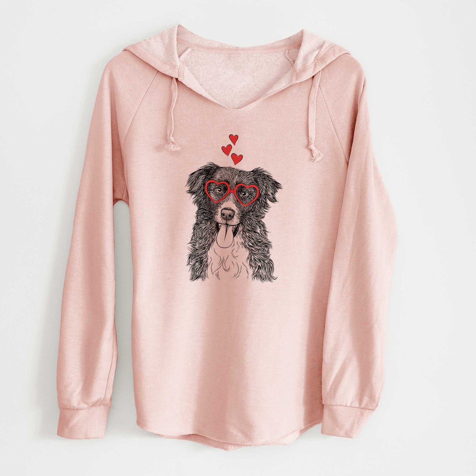 Valentine Indi the Border Collie - Cali Wave Hooded Sweatshirt