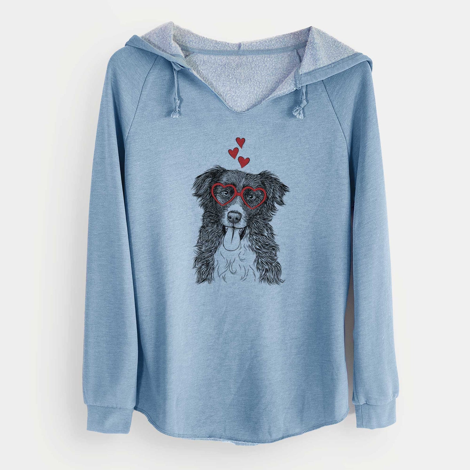 Valentine Indi the Border Collie - Cali Wave Hooded Sweatshirt