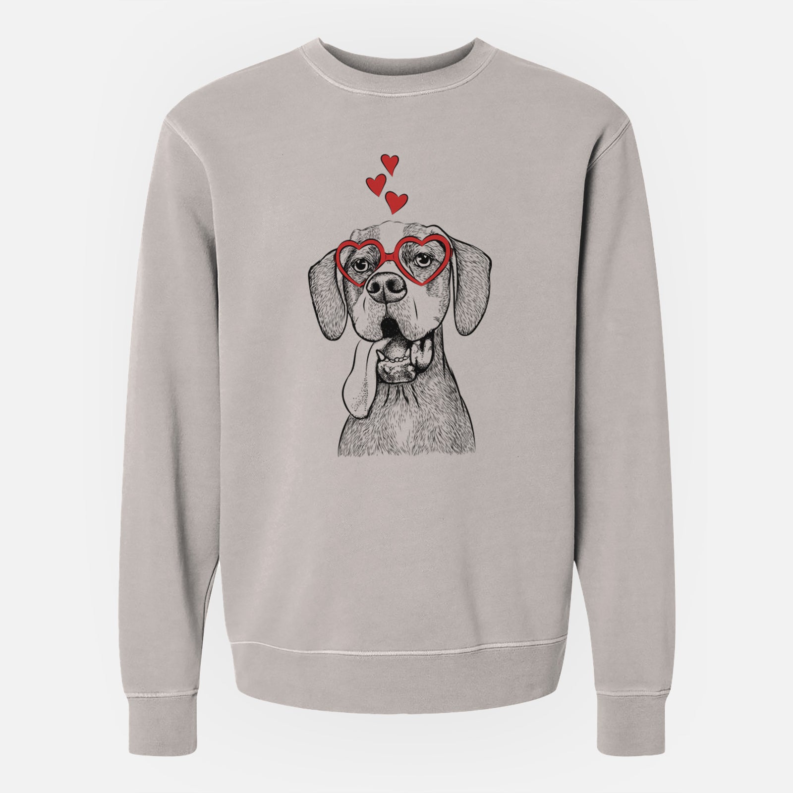 Valentine Irwin the English Pointer - Unisex Pigment Dyed Crew Sweatshirt