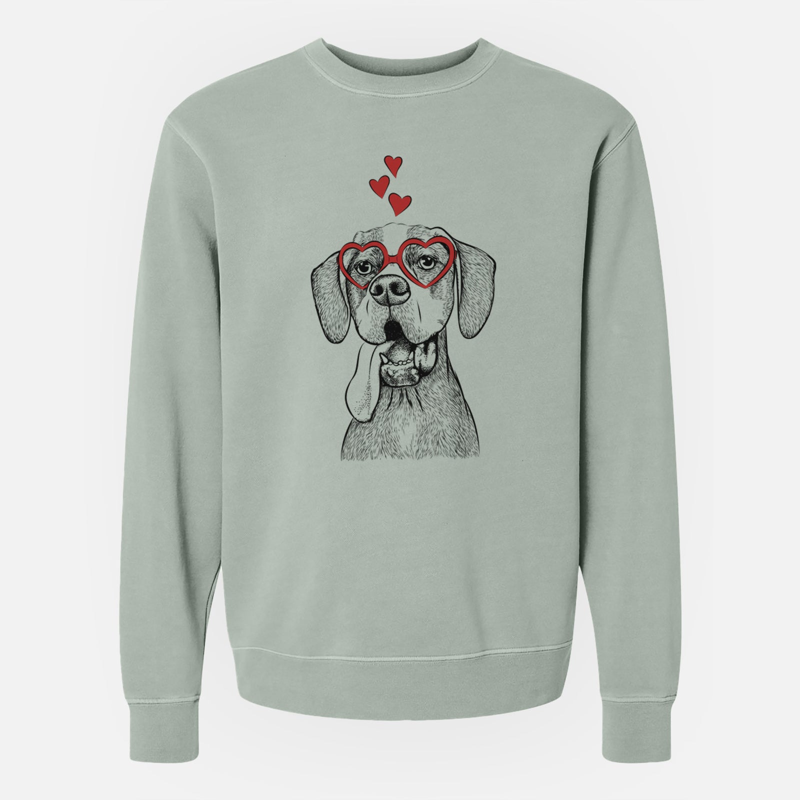 Valentine Irwin the English Pointer - Unisex Pigment Dyed Crew Sweatshirt