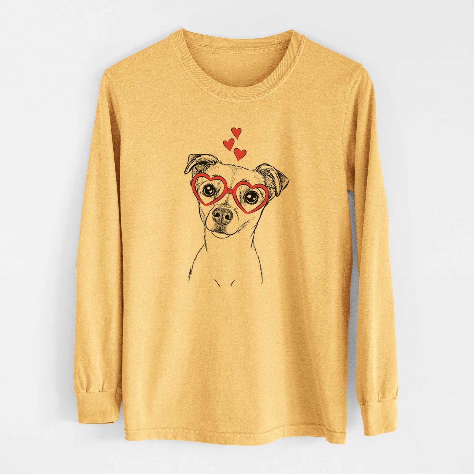 Valentine Izzy the Chiweenie - Heavyweight 100% Cotton Long Sleeve