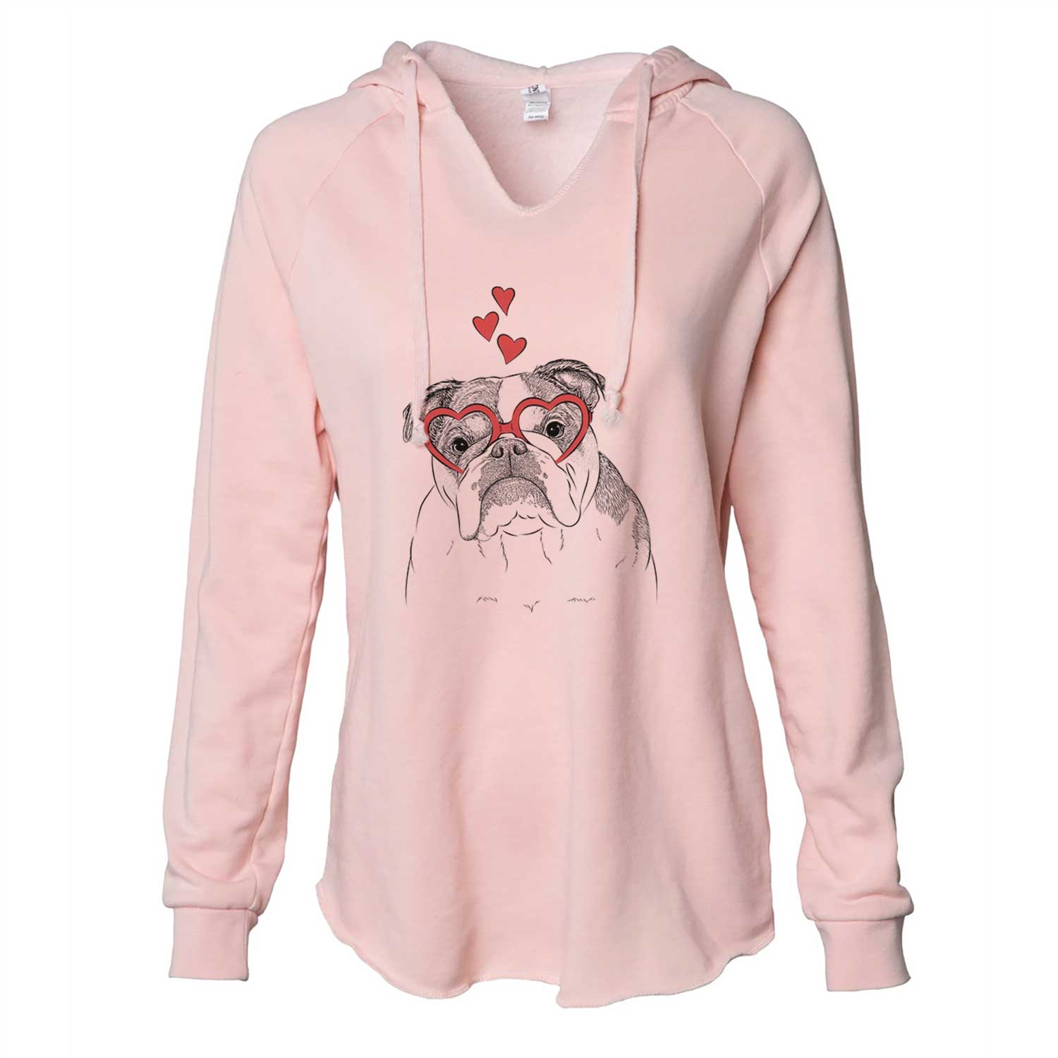 Valentine Jack the English Bulldog - Cali Wave Hooded Sweatshirt