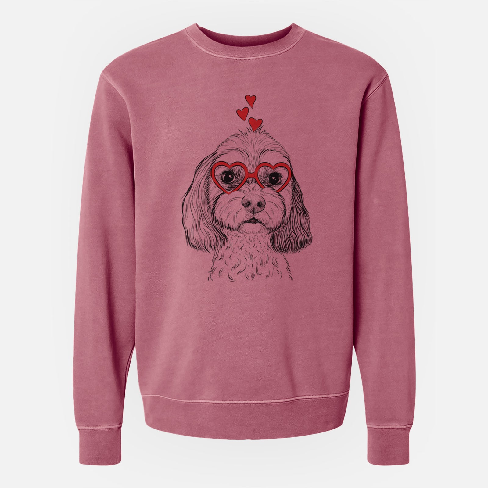 Valentine Jasper Diggins the Cavapoo - Unisex Pigment Dyed Crew Sweatshirt