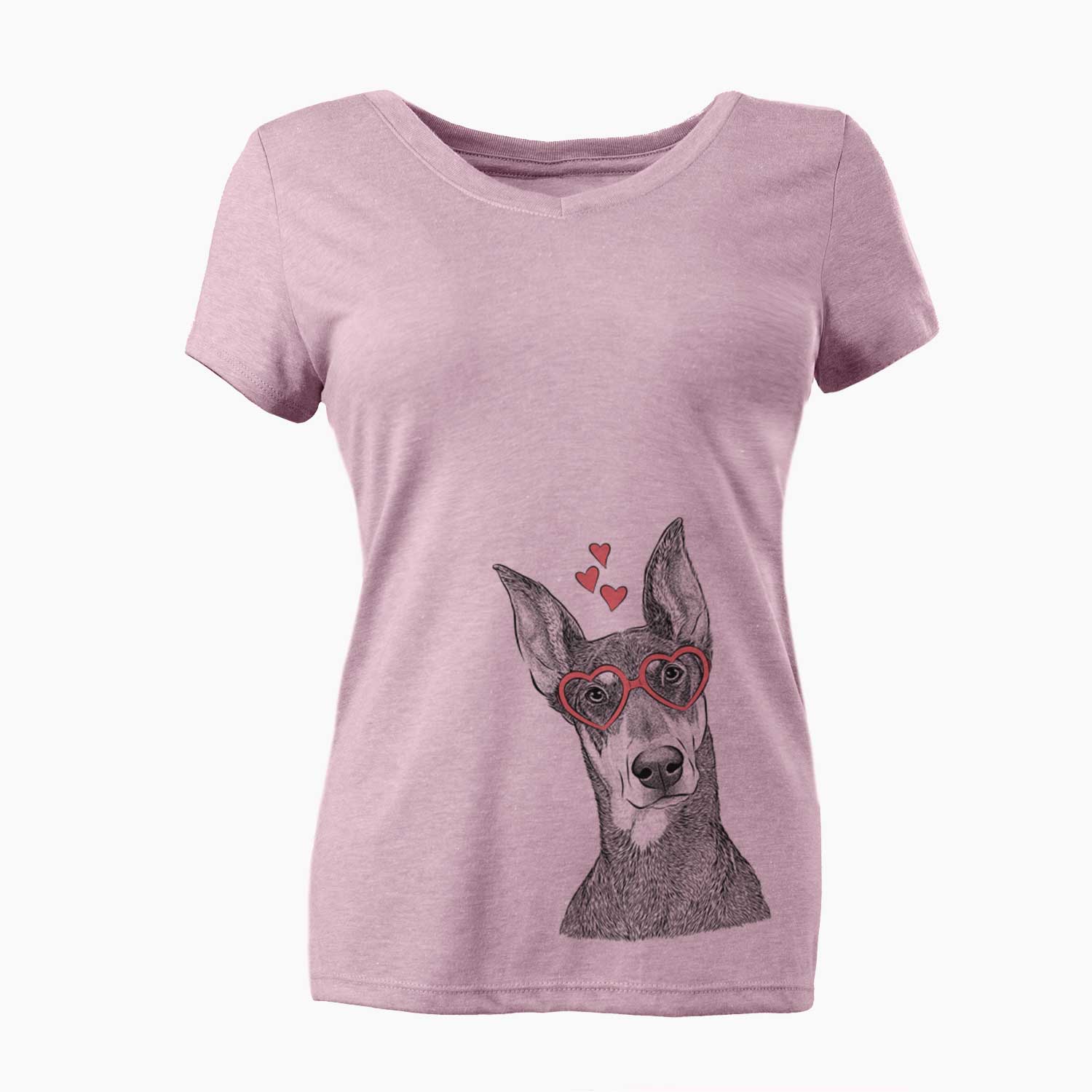 Jenna the Doberman Pinscher - Women's V-neck Shirt