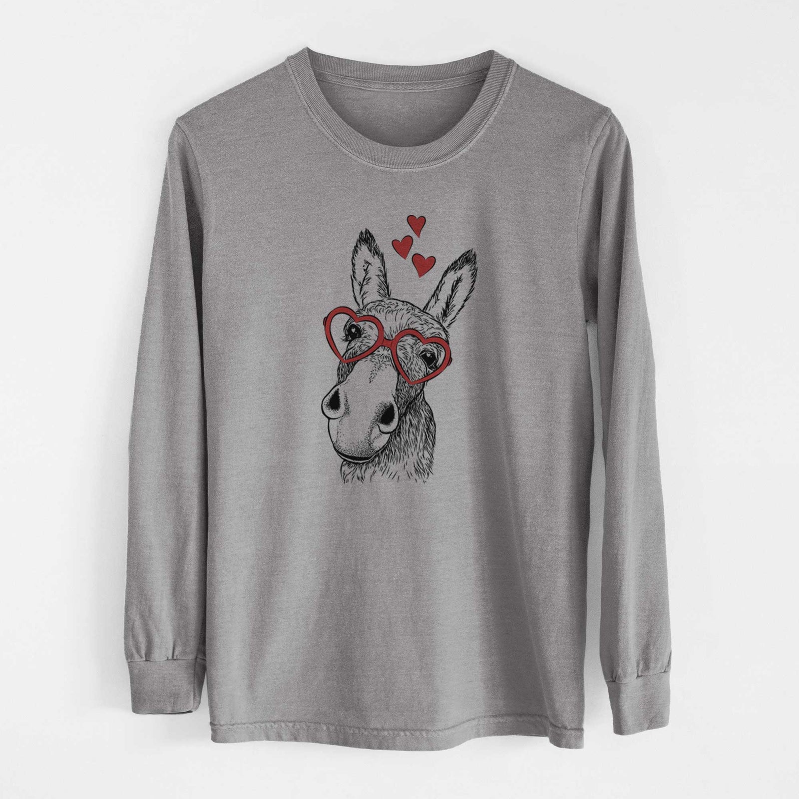 Valentine Jenny the Donkey - Heavyweight 100% Cotton Long Sleeve