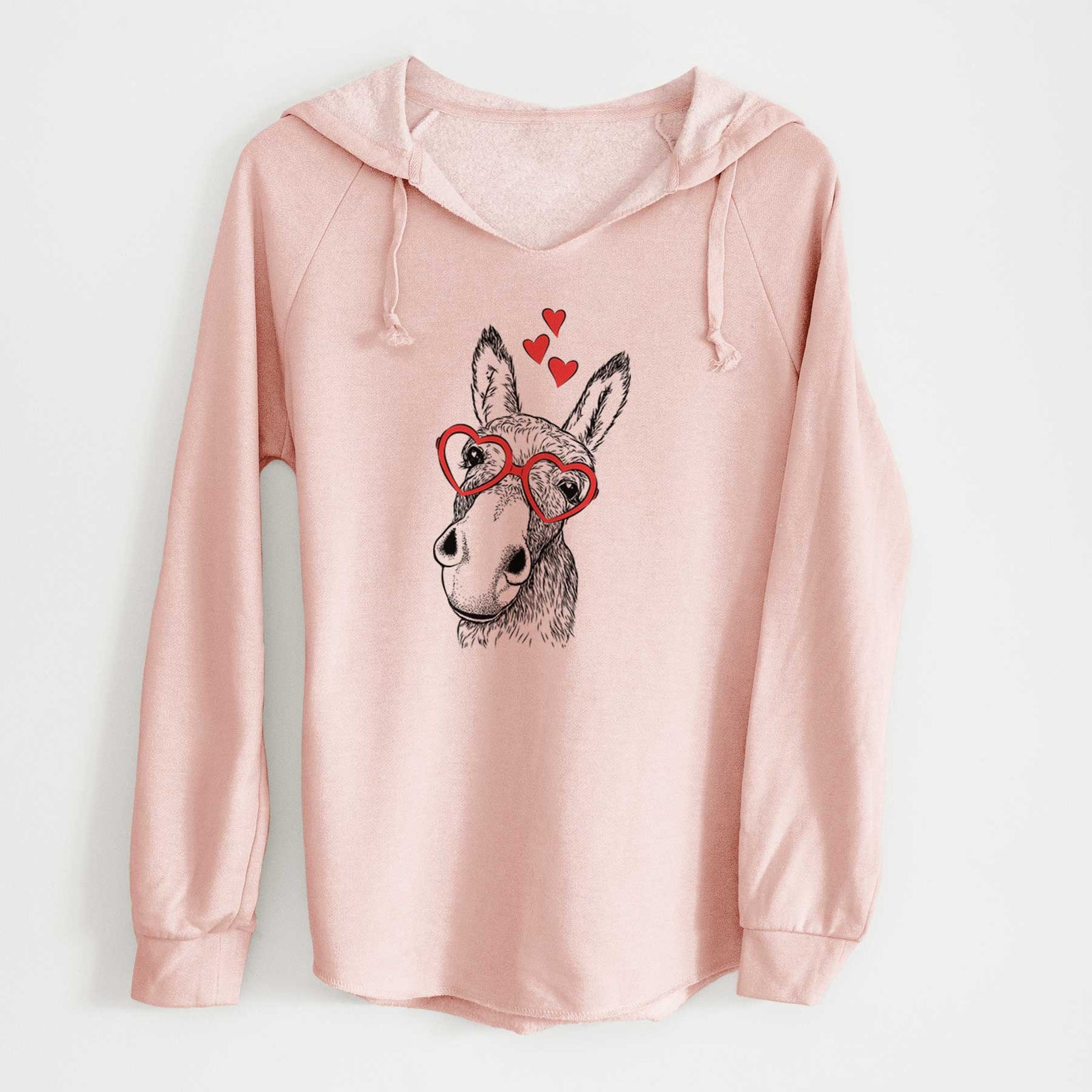 Valentine Jenny the Donkey - Cali Wave Hooded Sweatshirt