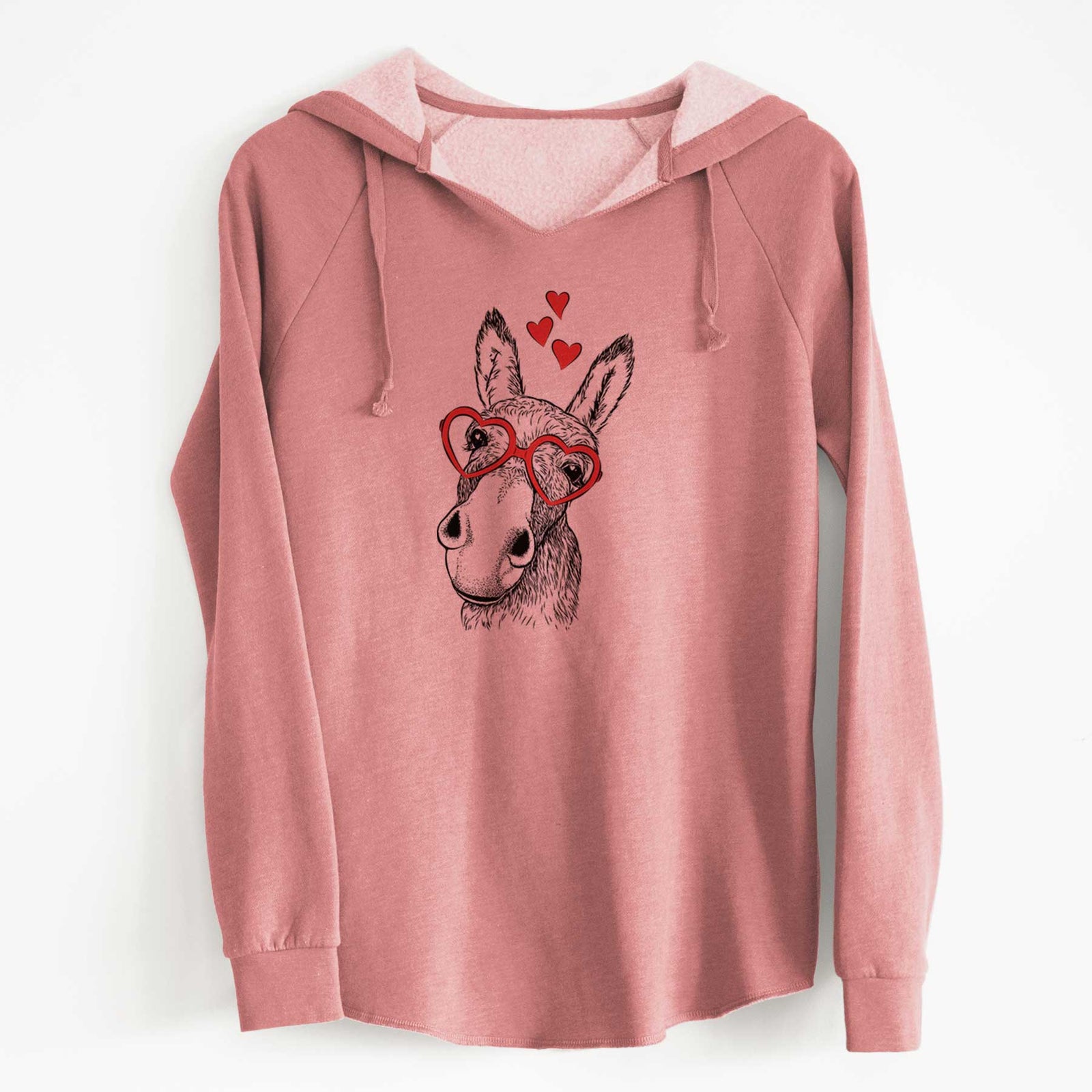 Valentine Jenny the Donkey - Cali Wave Hooded Sweatshirt