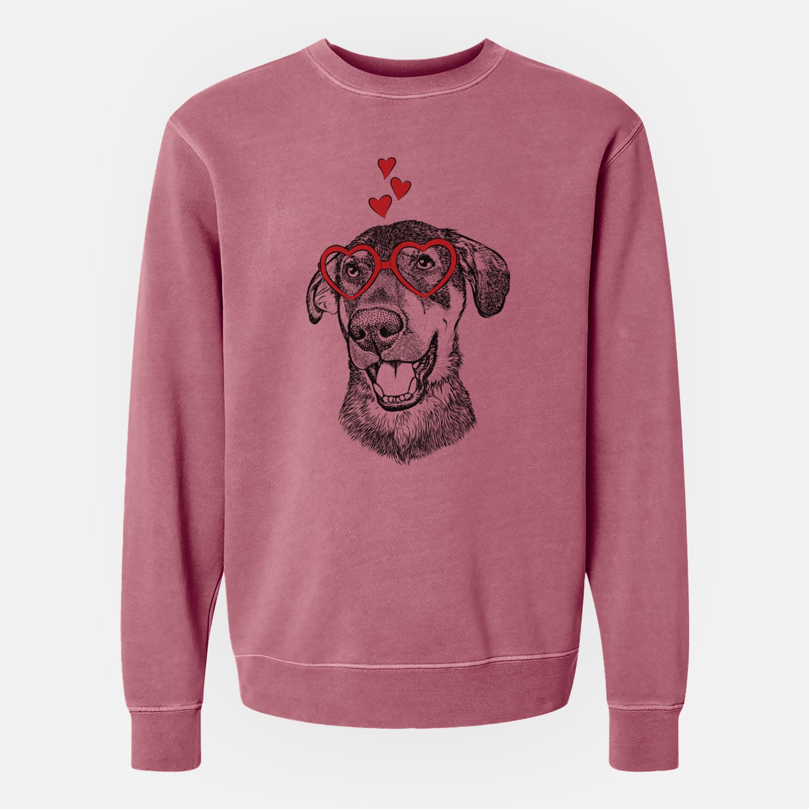 Valentine Jet the Mixed Breed - Unisex Pigment Dyed Crew Sweatshirt