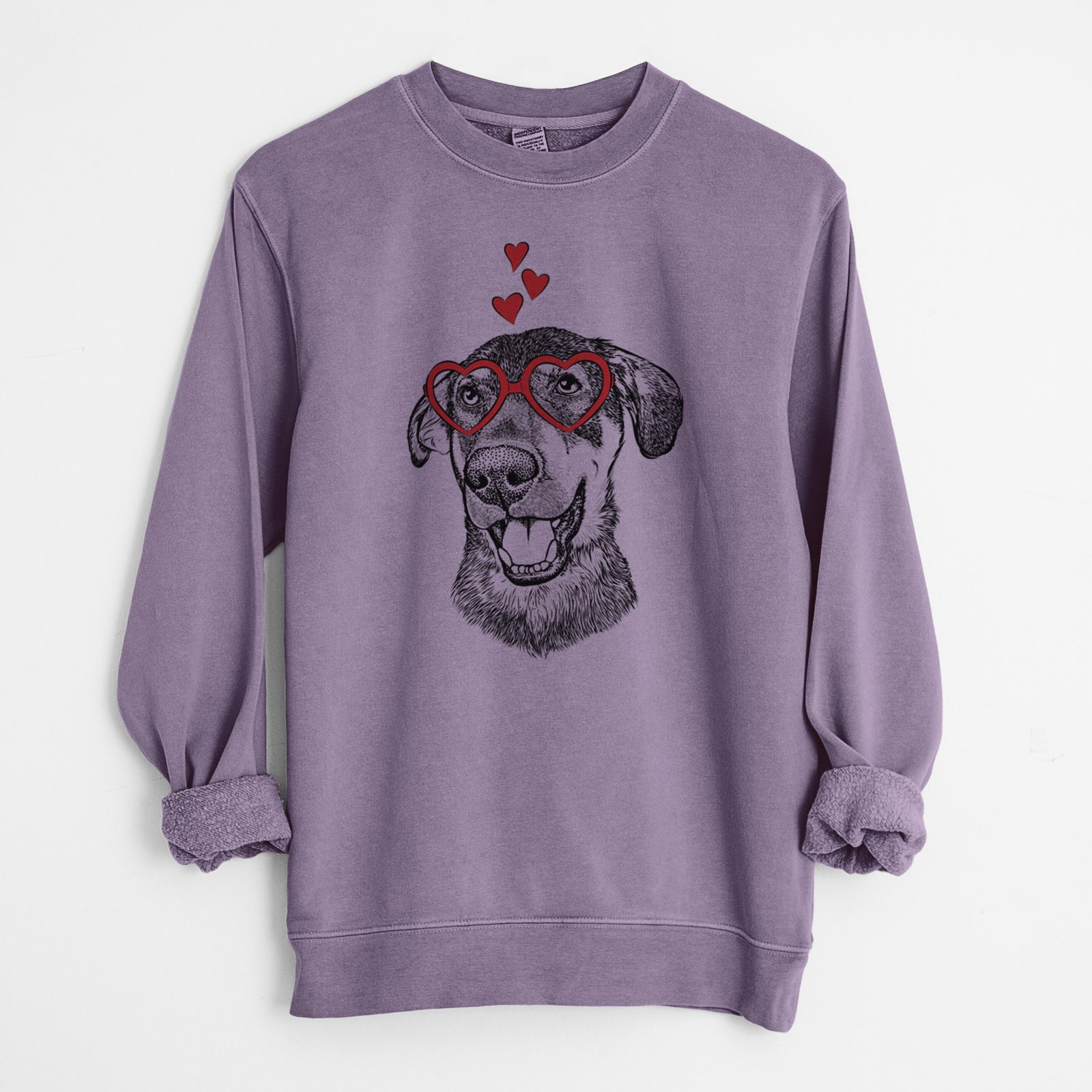 Valentine Jet the Mixed Breed - Unisex Pigment Dyed Crew Sweatshirt