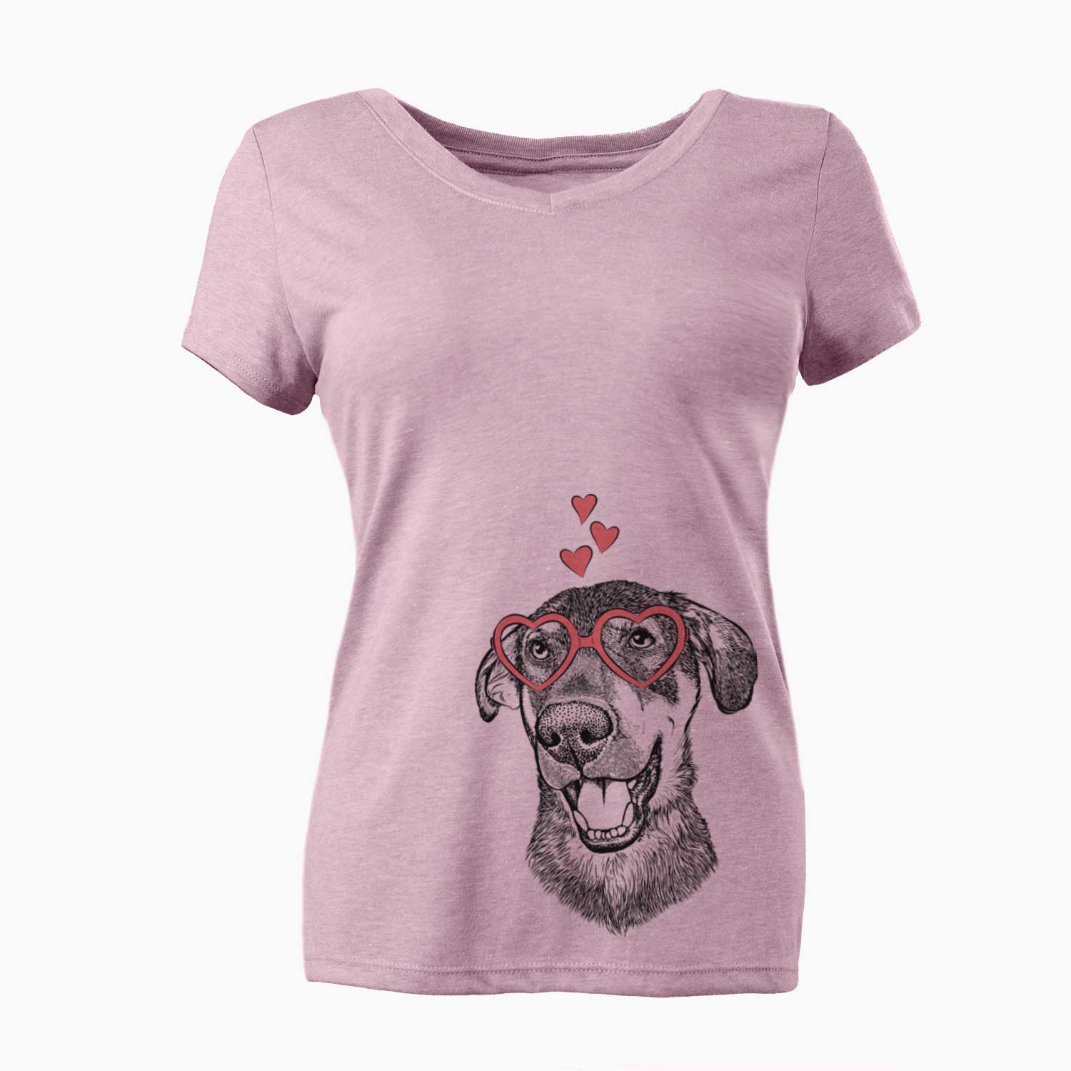 Valentine Jet the Mixed Breed - Women's V-neck Shirt