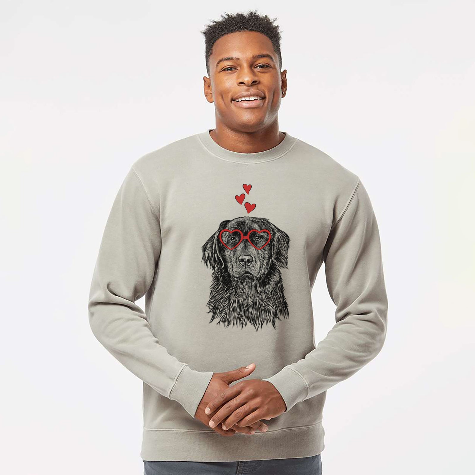 Valentine Jinx the Newfoundland - Unisex Pigment Dyed Crew Sweatshirt
