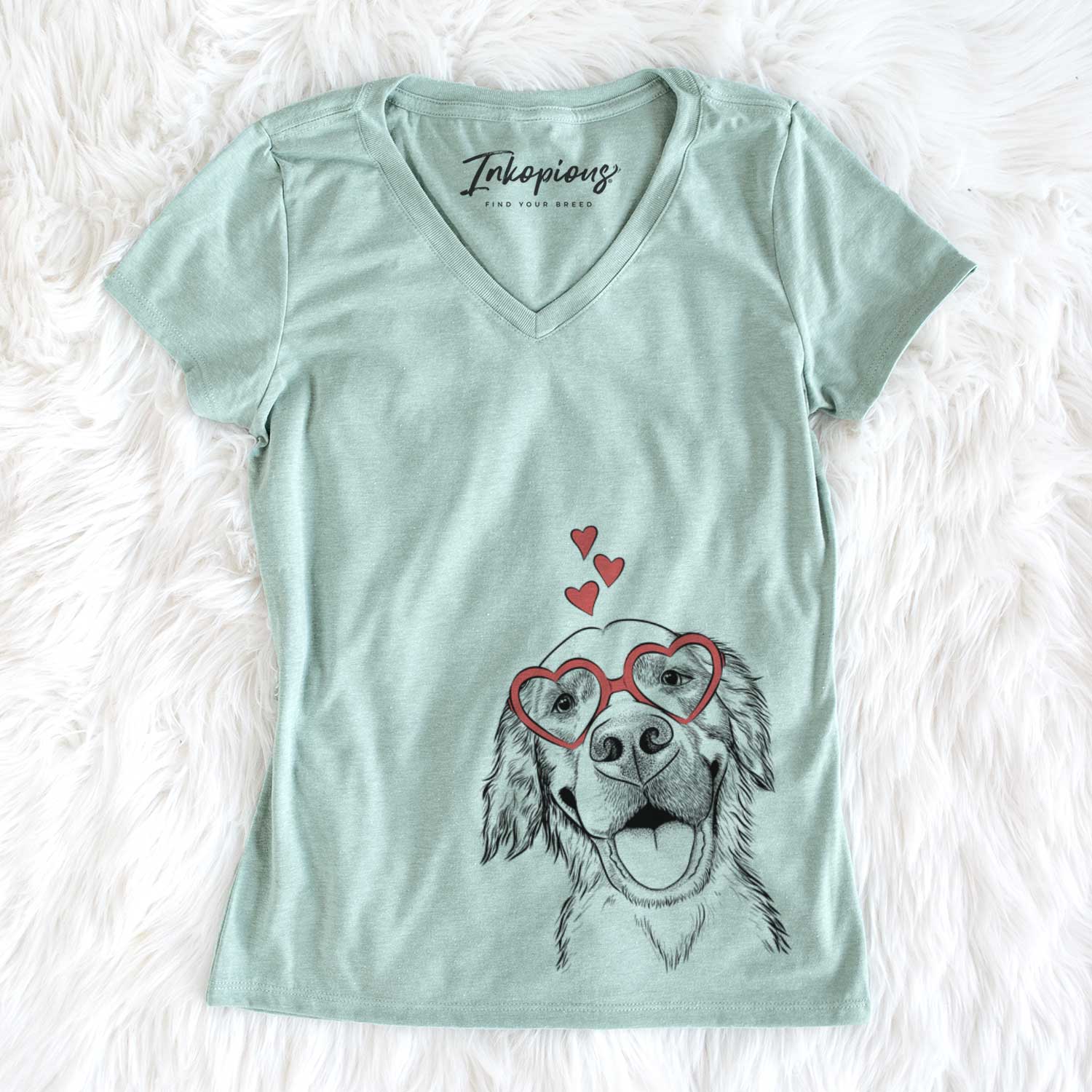 Jordy the Golden Retriever - Women's V-neck Shirt