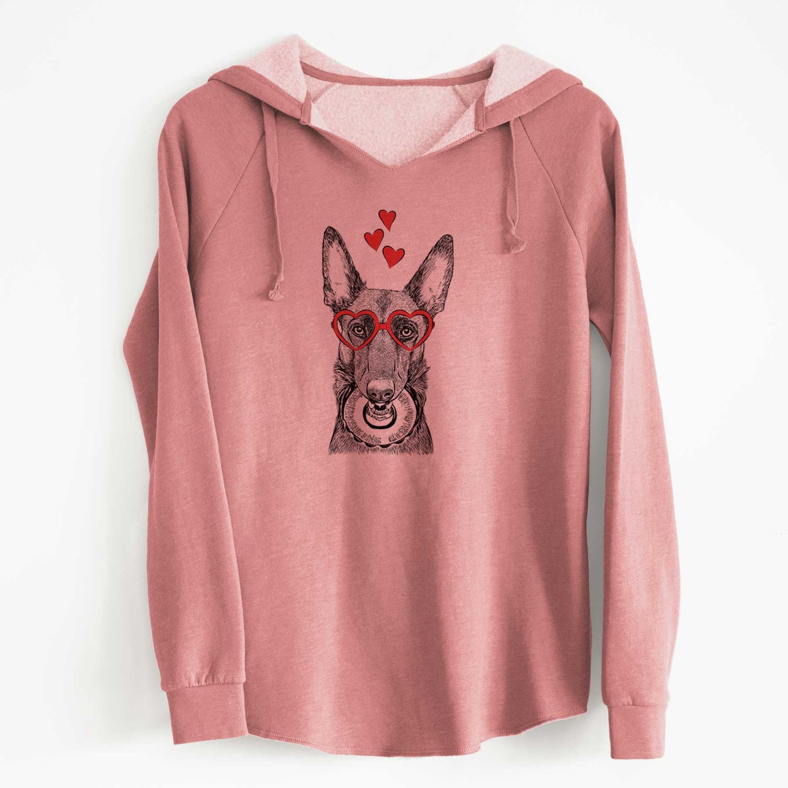 Valentine Juno the Belgian Malinois - Cali Wave Hooded Sweatshirt