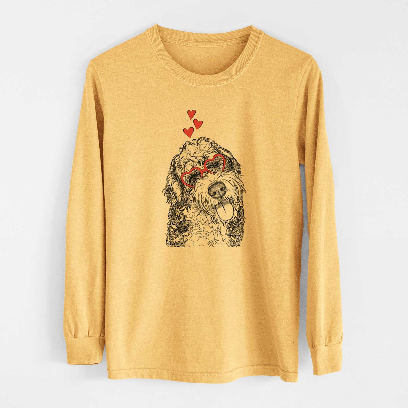 Valentine Kaci the Bernedoodle - Heavyweight 100% Cotton Long Sleeve