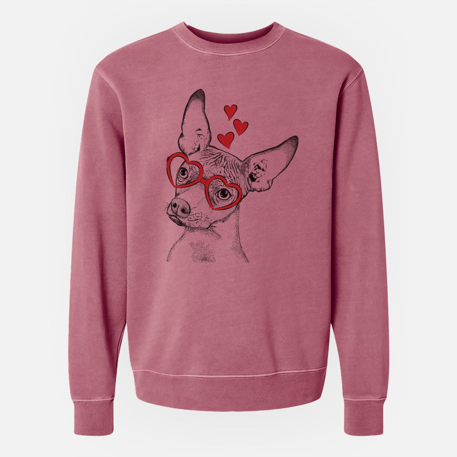 Valentine Kahlo the Xoloitzcuintli - Unisex Pigment Dyed Crew Sweatshirt