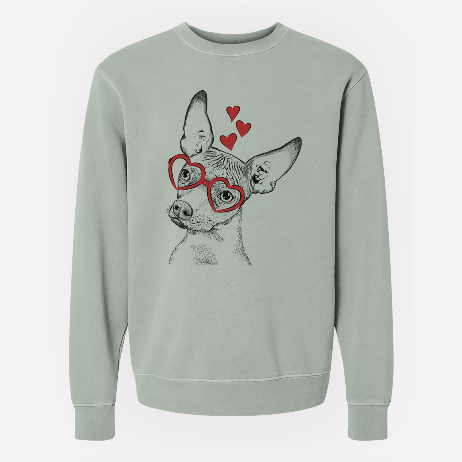 Valentine Kahlo the Xoloitzcuintli - Unisex Pigment Dyed Crew Sweatshirt