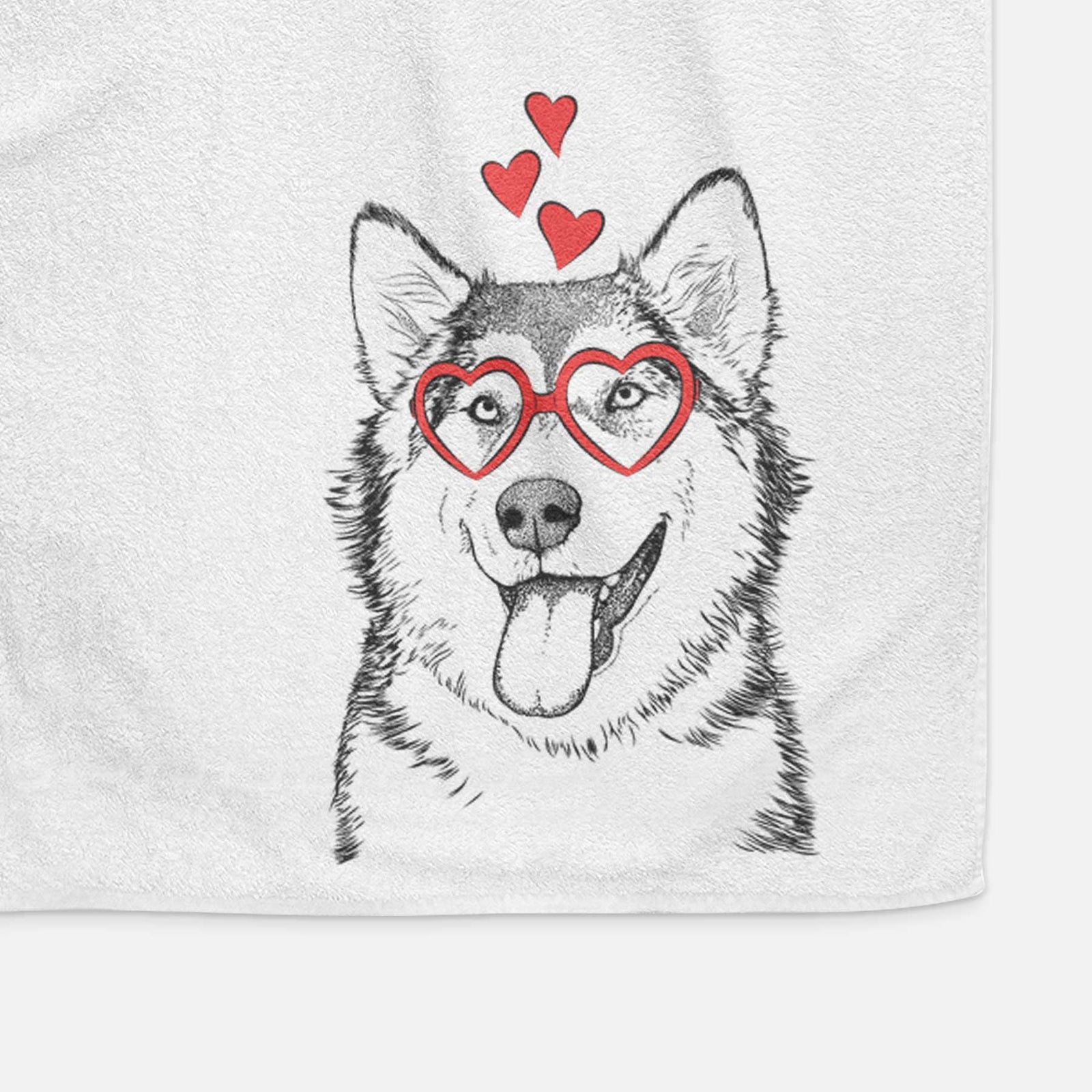 Kaskae the Alaskan Malamute Decorative Hand Towel