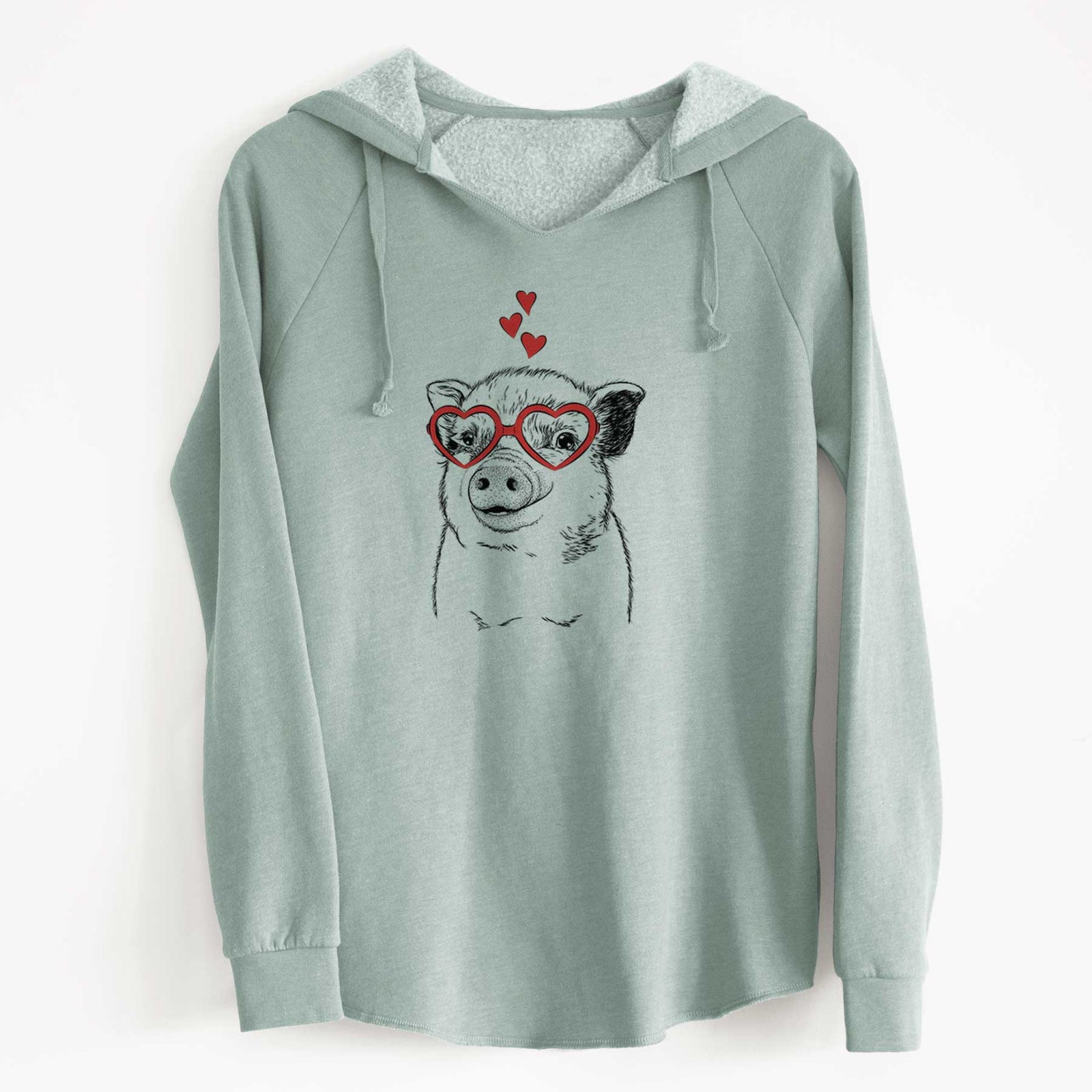 Valentine Kevin the Spotted Pig - Cali Wave Hooded Sweatshirt
