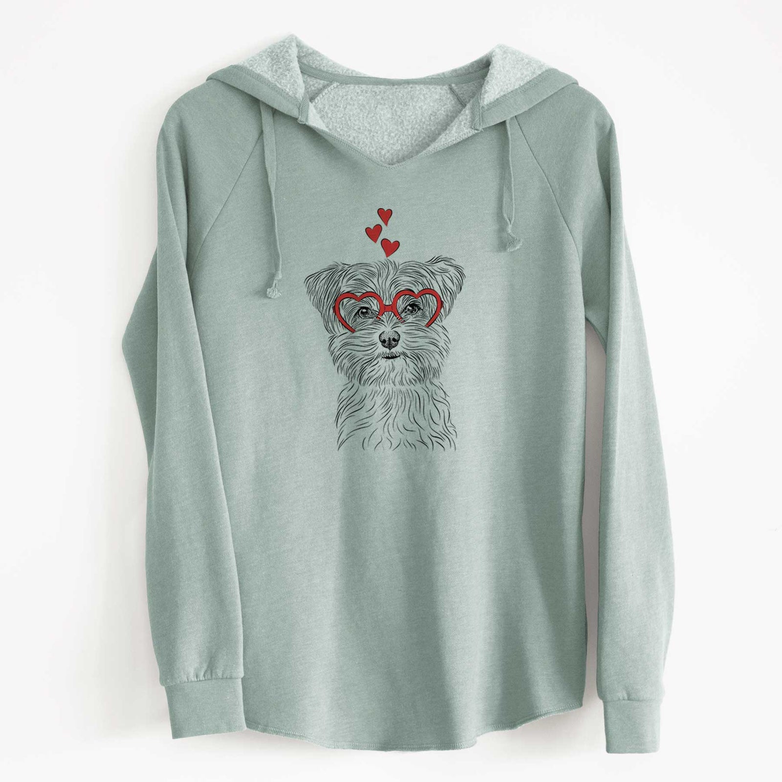 Valentine Kiwi the Morkie - Cali Wave Hooded Sweatshirt