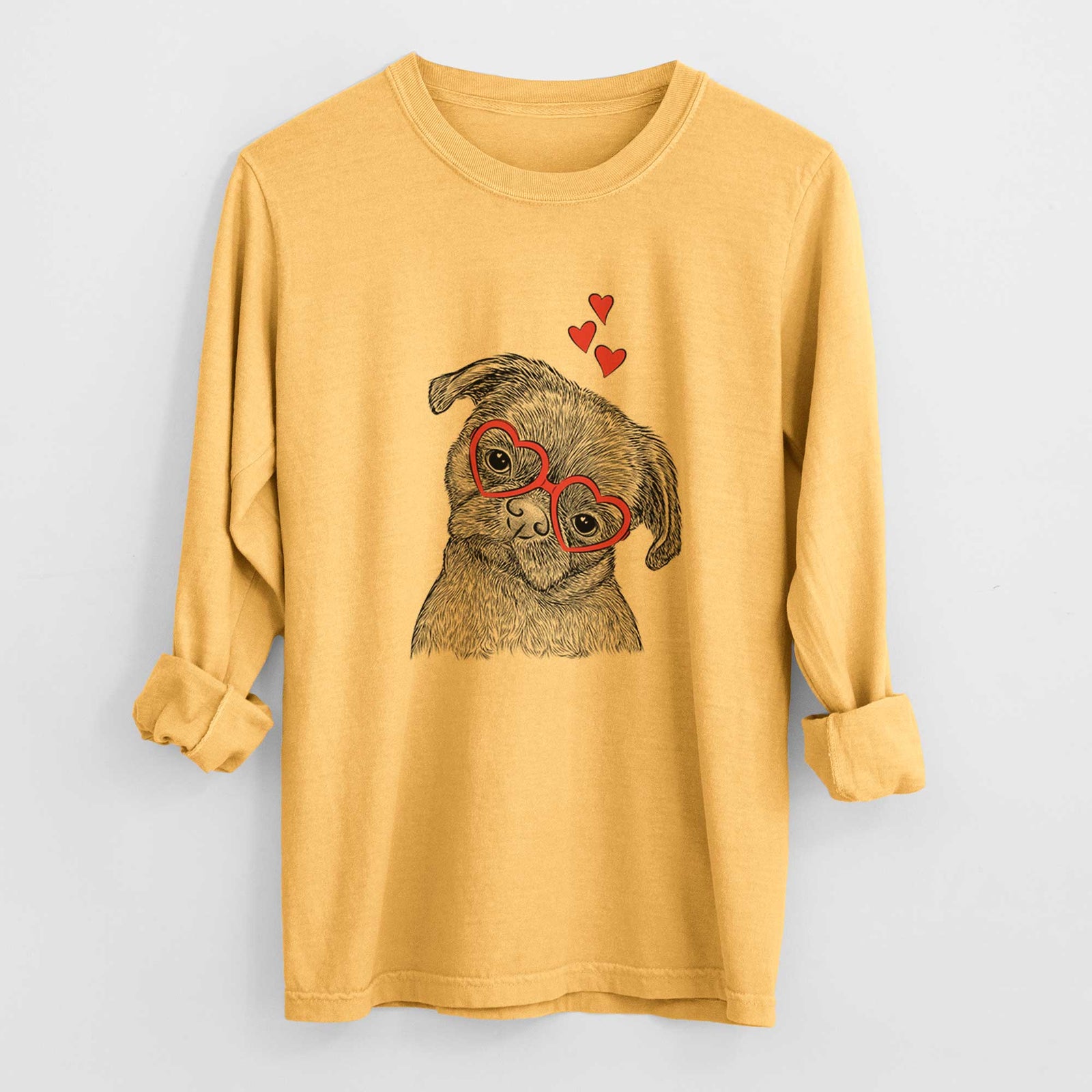 Valentine Koko the Shih Tzu - Heavyweight 100% Cotton Long Sleeve