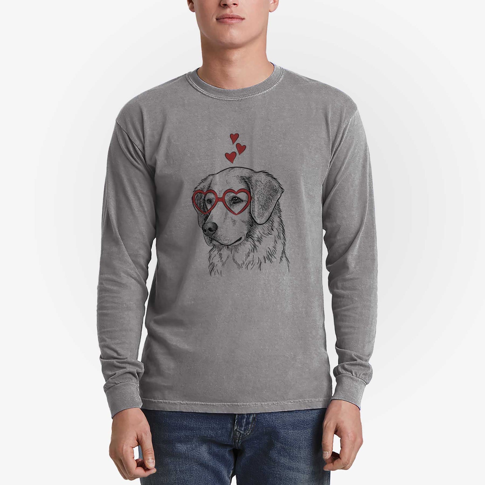 Valentine Kula the Golden Retriever - Heavyweight 100% Cotton Long Sleeve