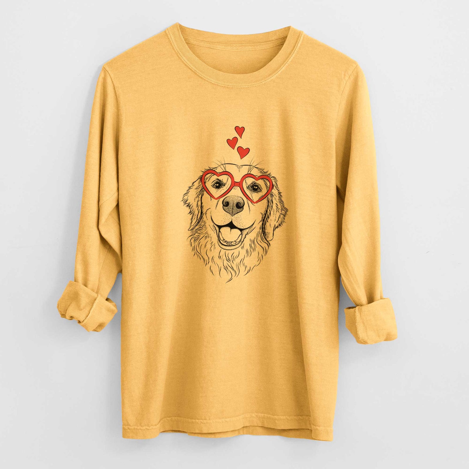 Valentine Legend the Golden Retriever - Heavyweight 100% Cotton Long Sleeve