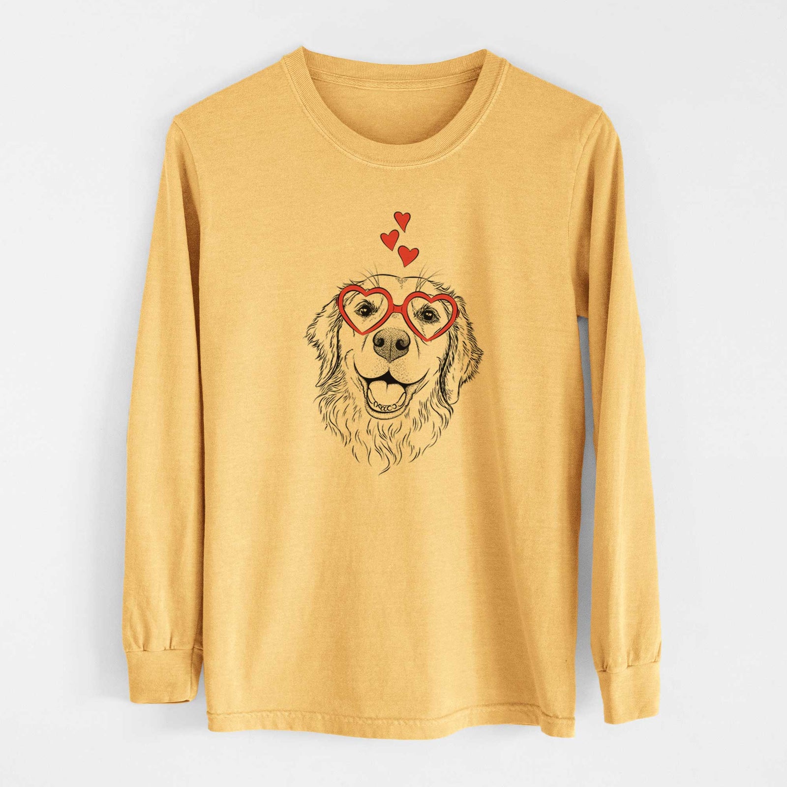 Valentine Legend the Golden Retriever - Heavyweight 100% Cotton Long Sleeve