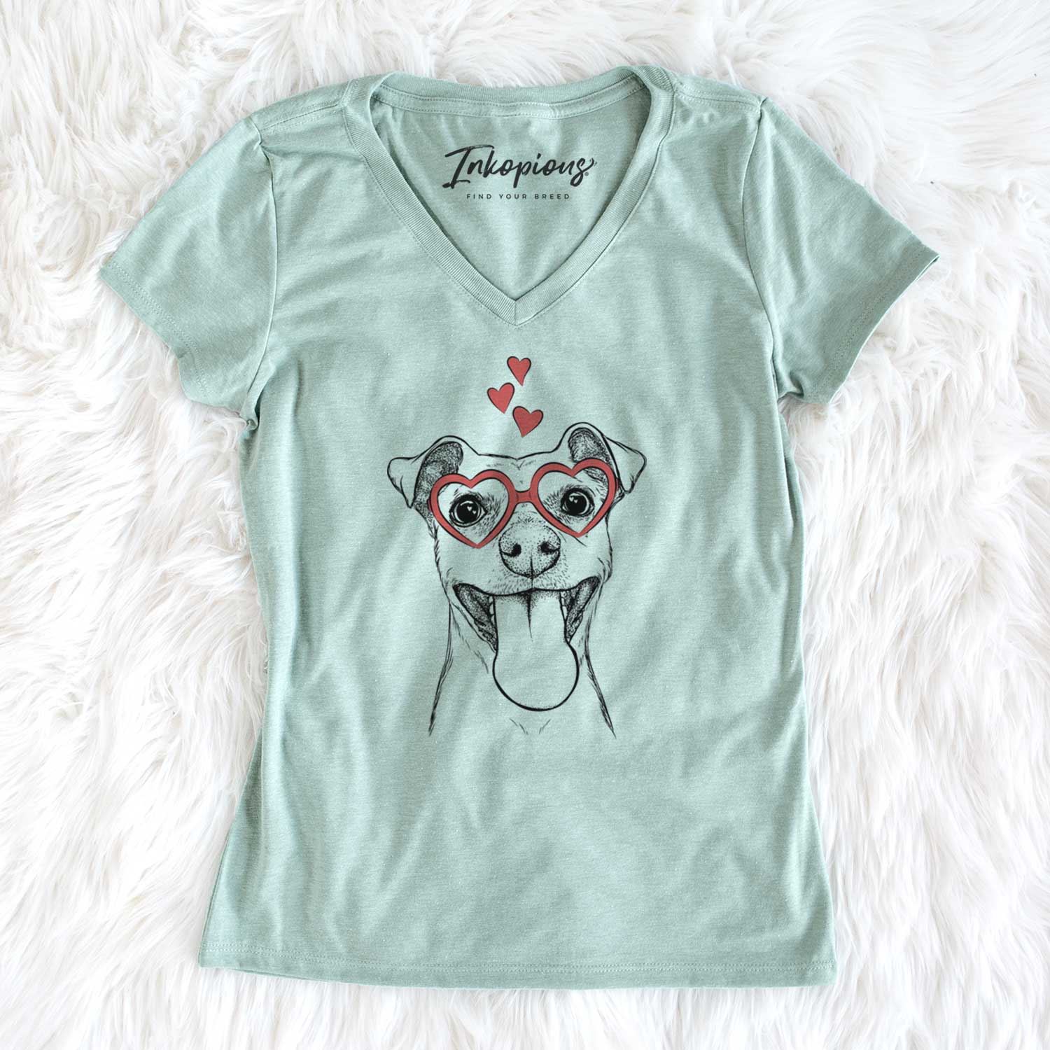 Valentine Lemmie the Mixed Breed - Women's V-neck Shirt