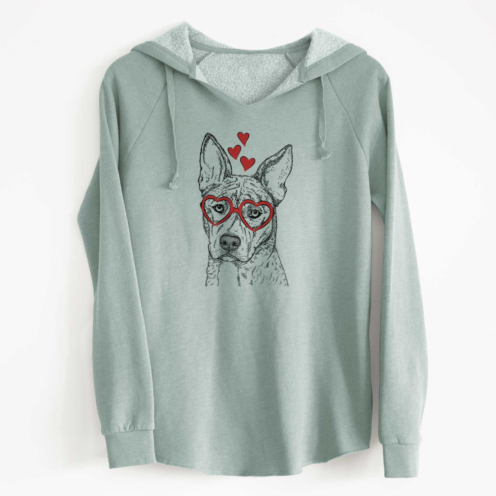 Valentine Leo the Ibizan Hound Bull Mastiff Mix - Cali Wave Hooded Sweatshirt