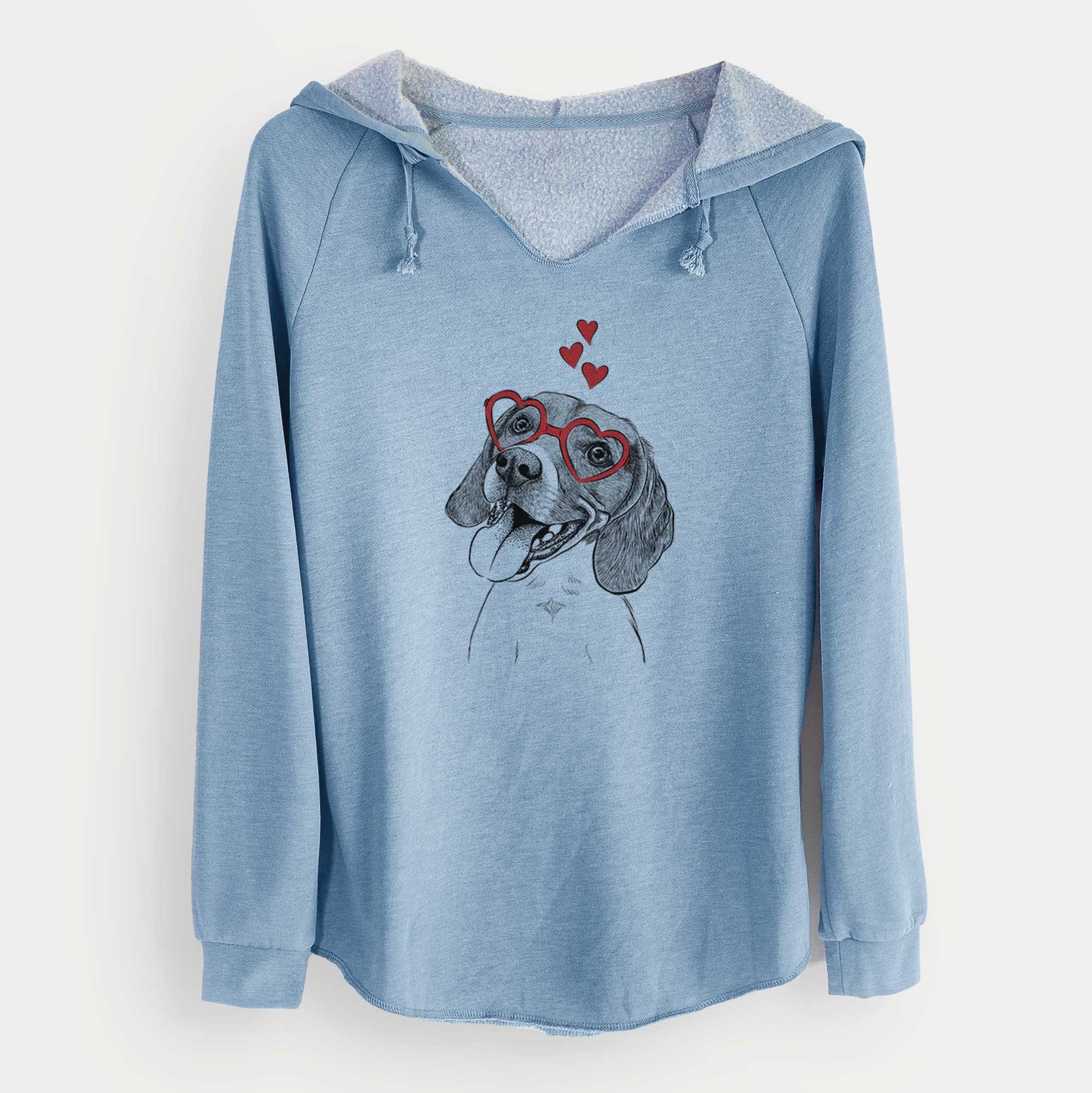 Valentine Little Bandit the Beagle - Cali Wave Hooded Sweatshirt